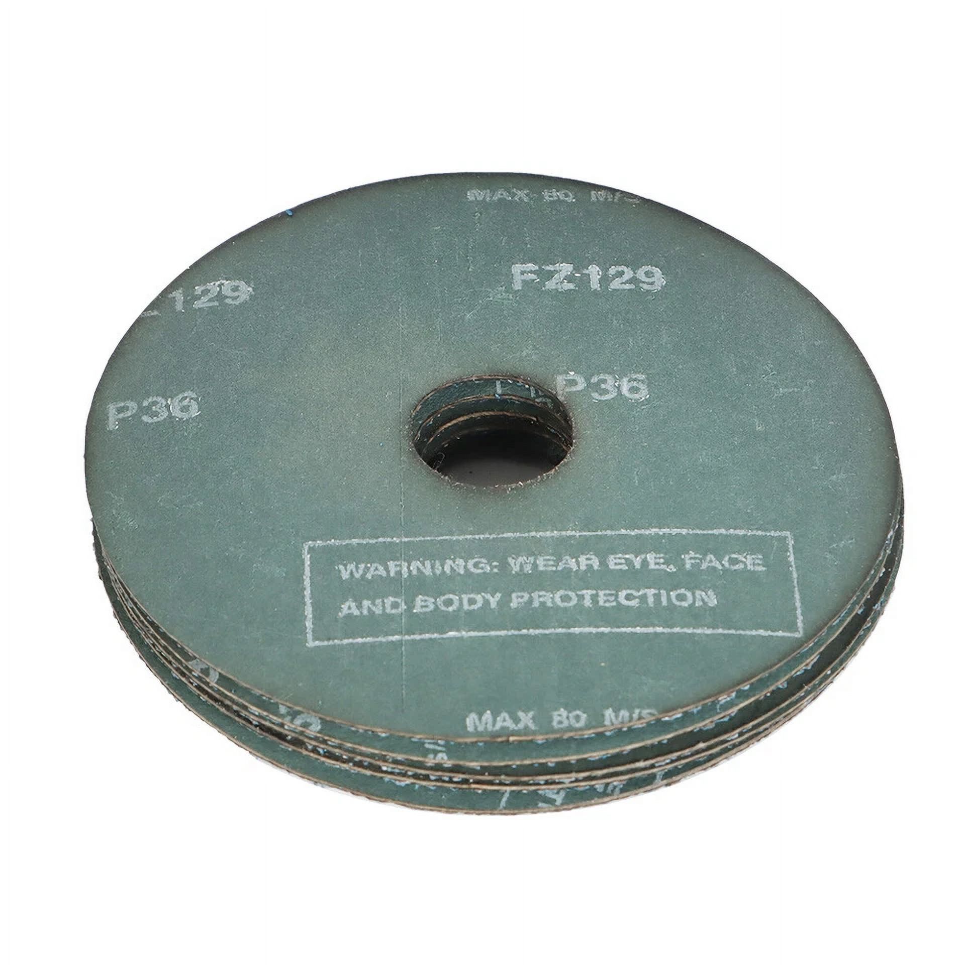 Knack Zirconia Resin Fiber Sanding and Grinding Discs (36 Grit, 4.5 in x 0.875 in, 25 Pack) k8tue