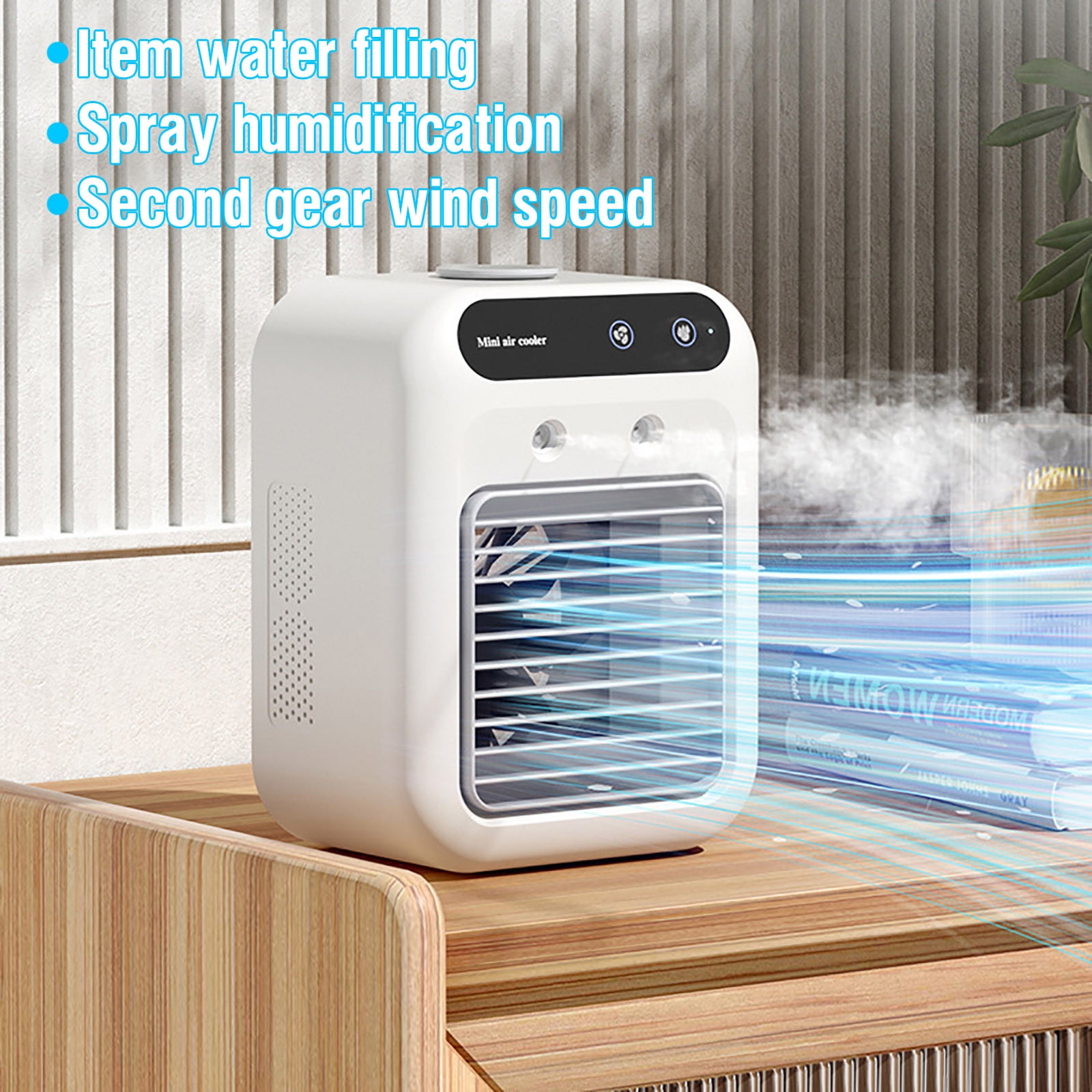RnemiTe-amo Portable Desktop Air Conditioner Fan (White, 1 Unit) danco