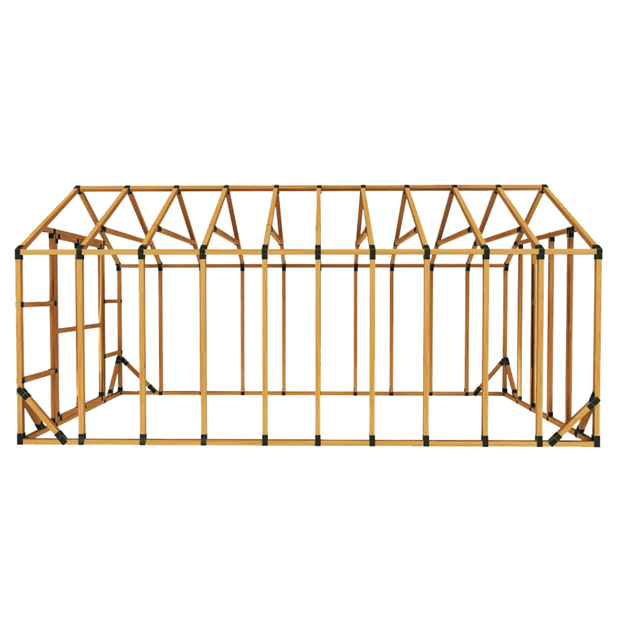 E-Z Frame DIY Storage Shed Framing Bracket Kit (Black, 10 ft x 20 ft) mja6n