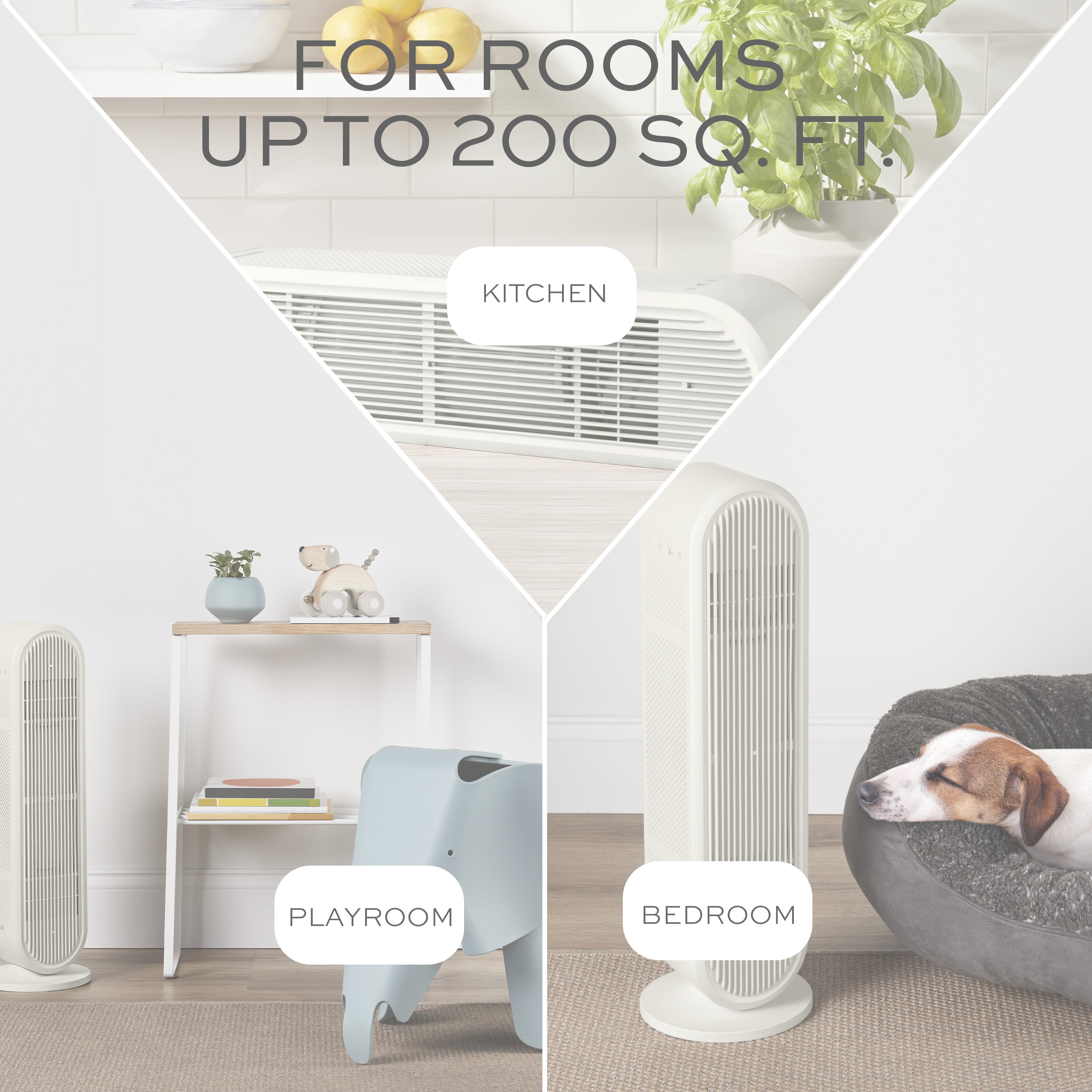 Conair ConairPure Medium Room Air Purifier with True HEPA Filtration (200 sq. ft.) g6ri7