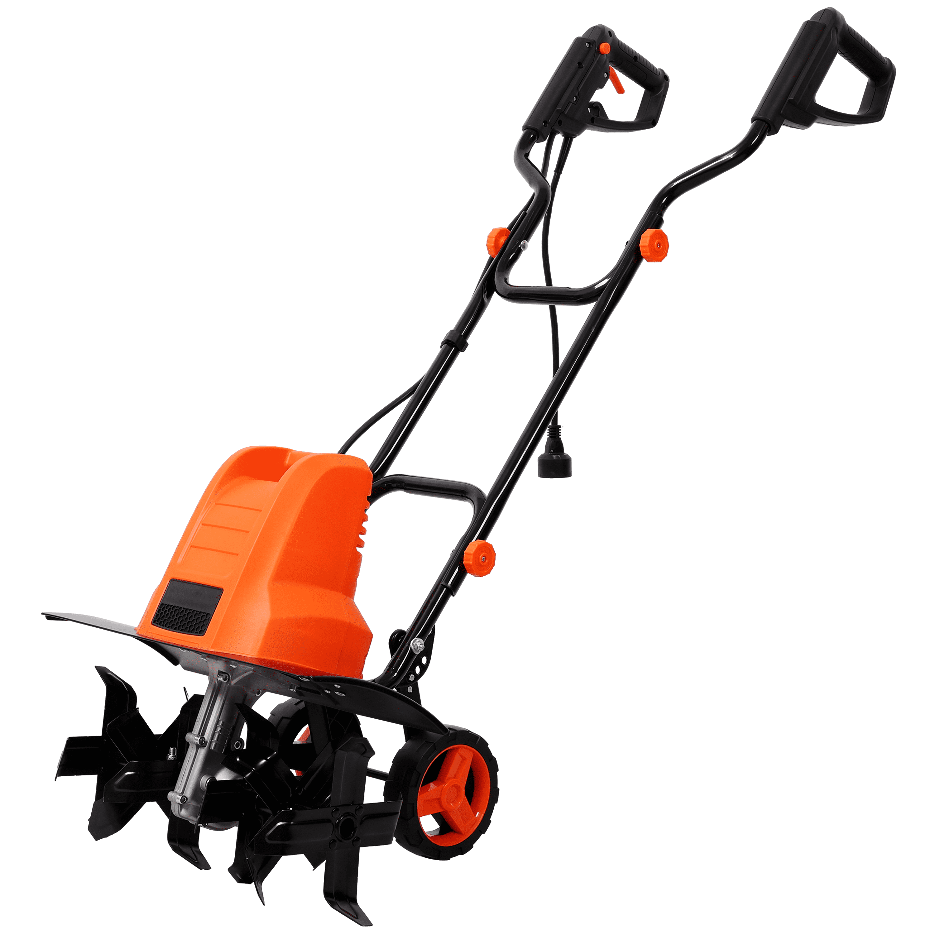 PuppyCheer Electric Garden Tiller, 13.5 Amp Corded Cultivator with 24 Steel Tines, Adjustable Wheels (Black, 18 in Width) bvdvg