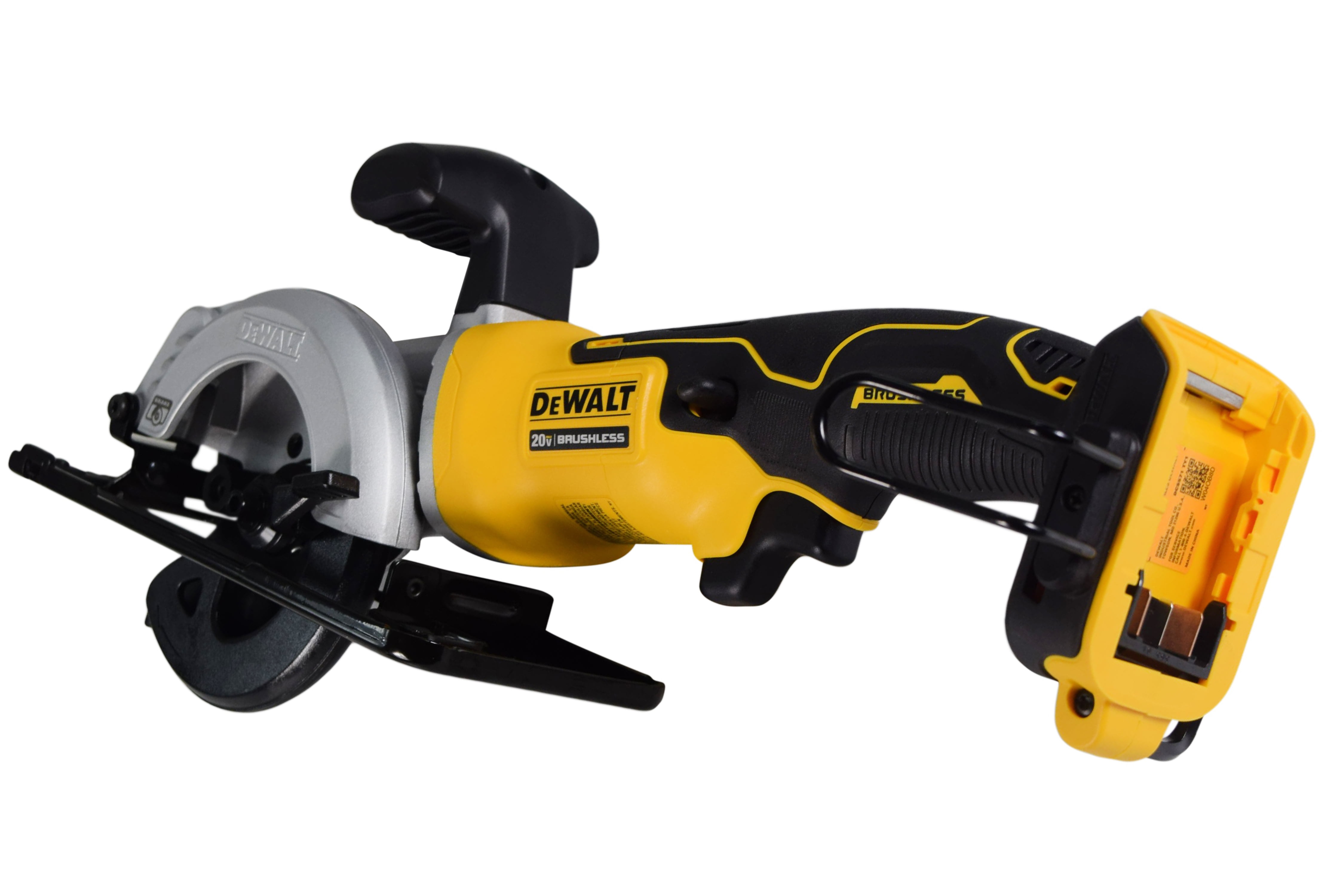 DEWALT 20V MAX Cordless Circular Saw, Compact Design, High-Performance Motor (Yellow, 4.5 in) 0dniv