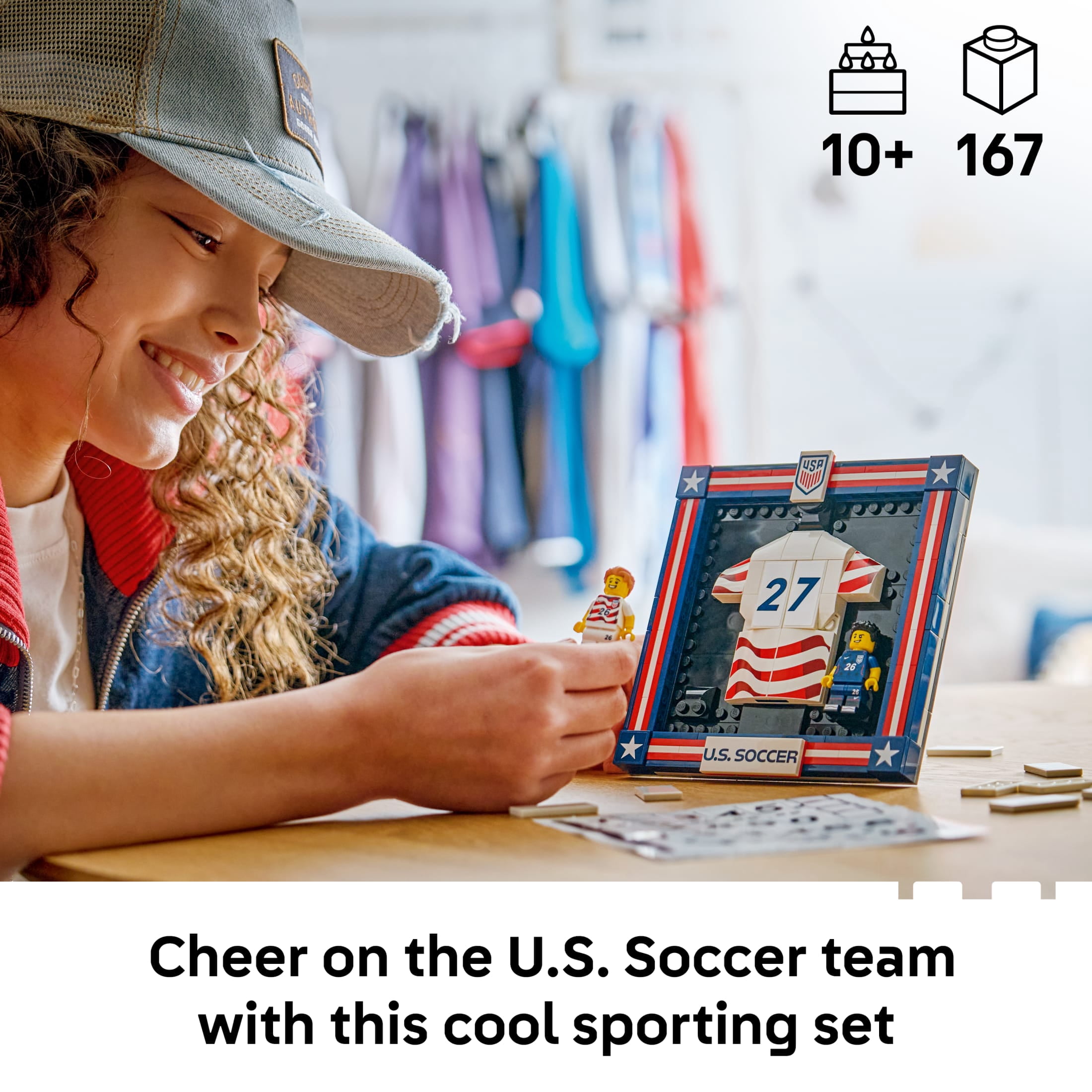 LEGO U.S. Soccer National Team Jersey Building Set (167 Pieces, 8.5 in. H) bz1fd