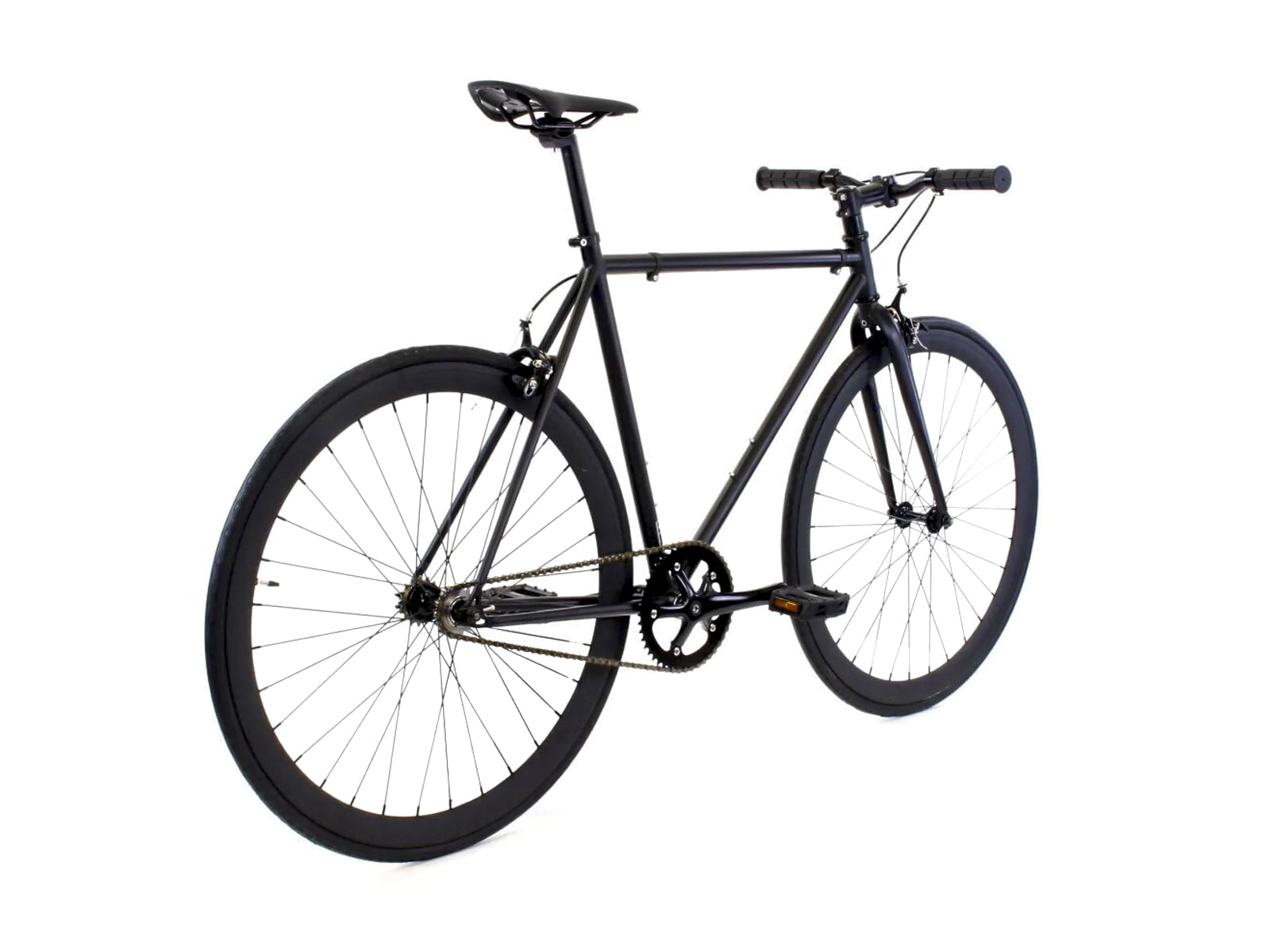 Golden Cycles Single Speed Fixie Bike, Lightweight Steel Frame with Flip-Flop Hub (Vader Black, 55 in) yvdew