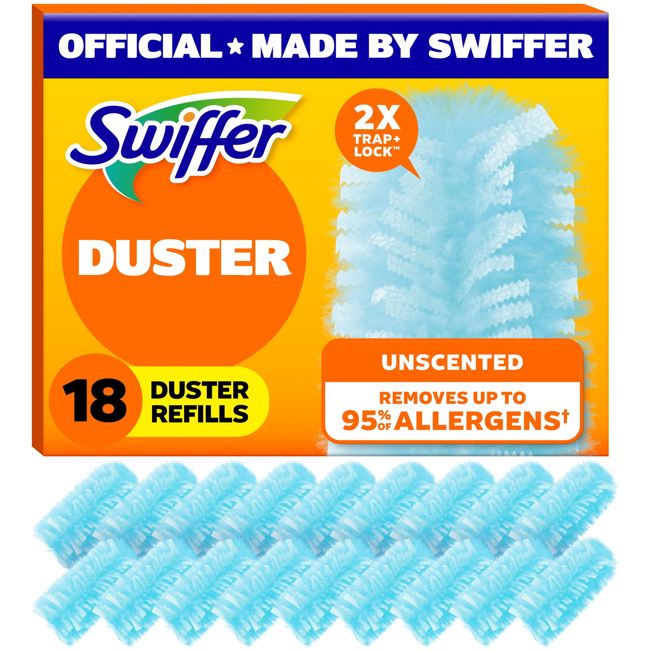 Swiffer Duster Refills, Unscented, Dust Trapping Cleaning Cloths (18 Count) b9o9l