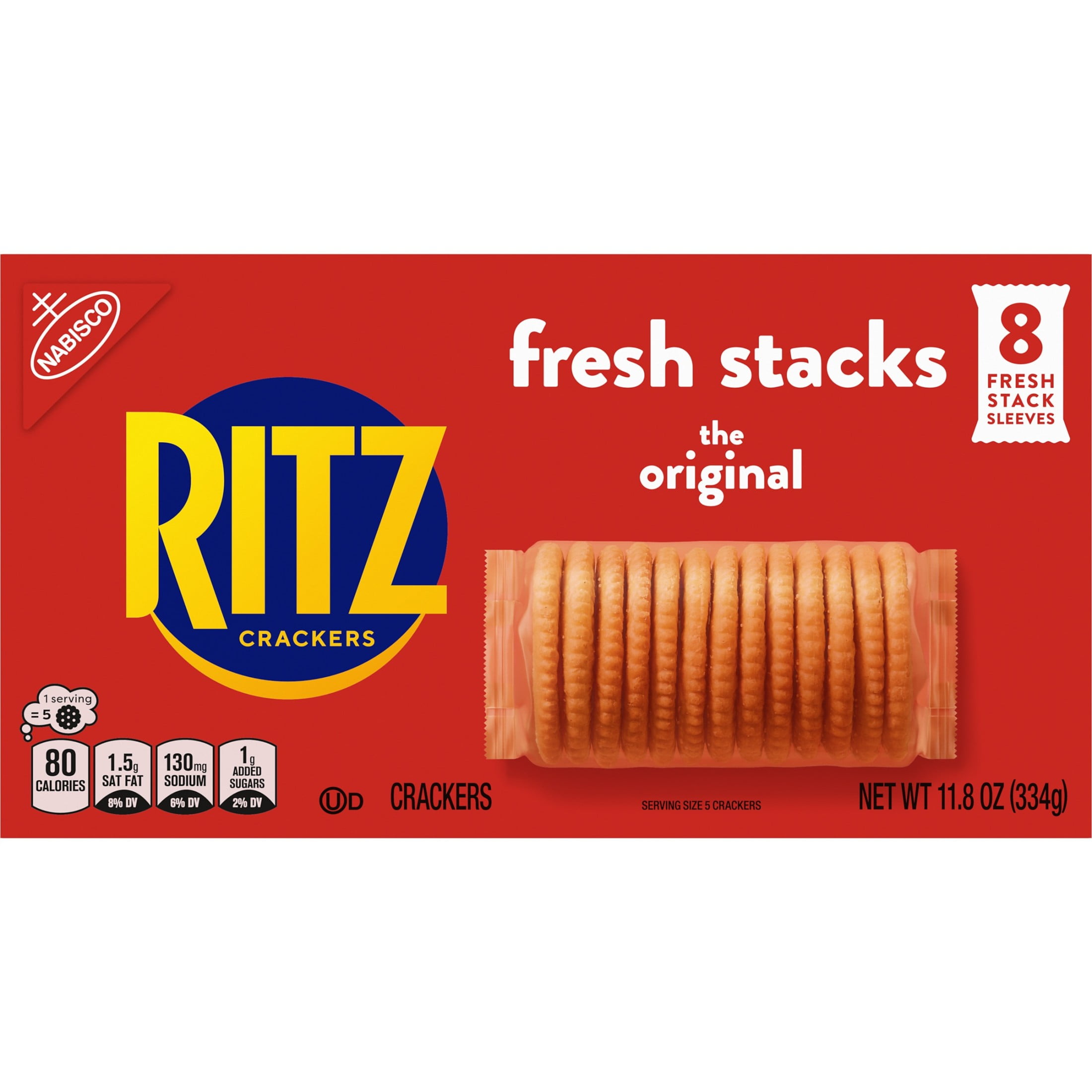 RITZ Fresh Stacks Original Crackers, Flaky Buttery Snack Crackers (11.8 oz, 8 Multi-Pack) w0sbu