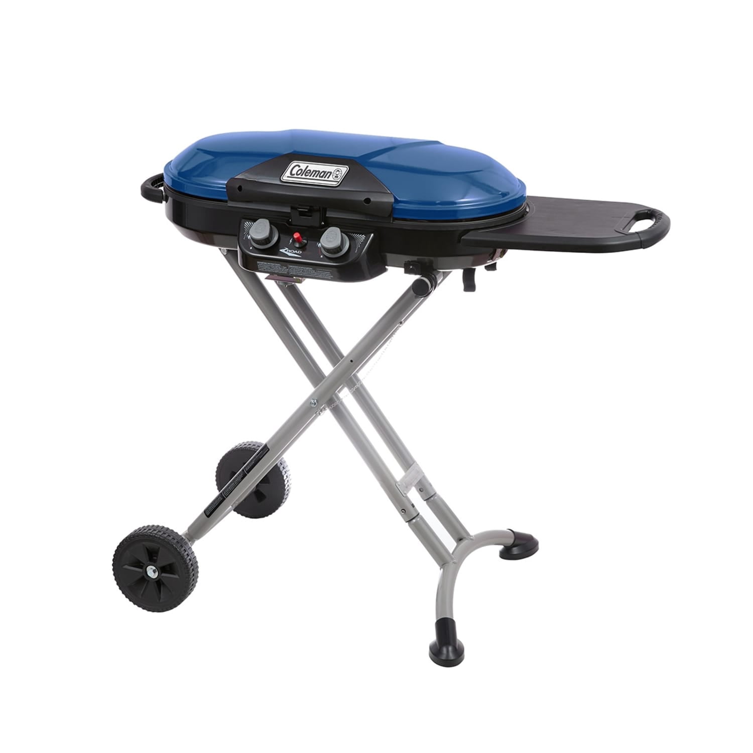 Coleman RoadTrip X-Cursion 2-Burner Propane Grill for Outdoor Camping and BBQ (Blue) x0qmt