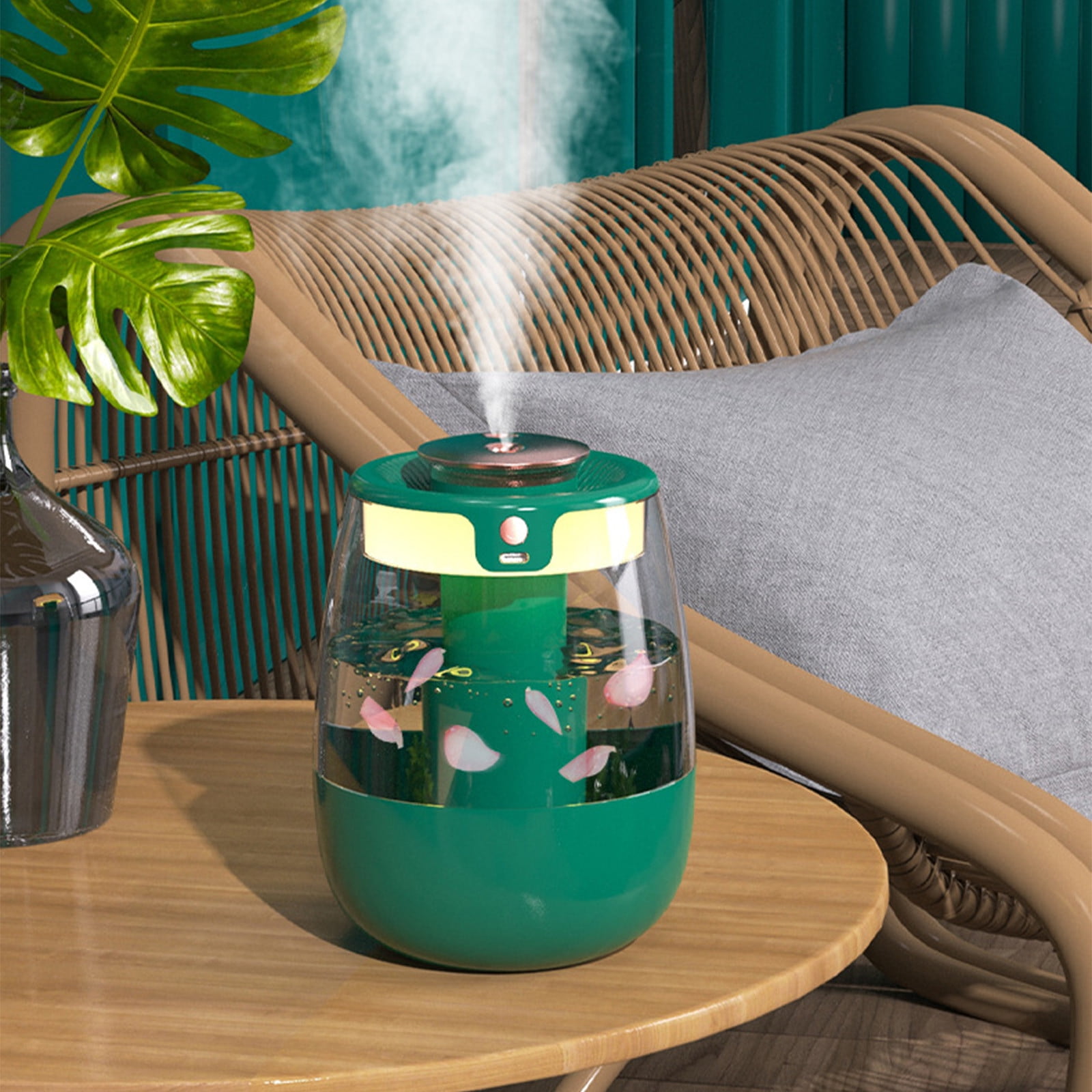 XEOVHV Ultrasonic Cool Mist Humidifier for Bedroom and Nursery, Top Fill Air Purifying Design (Green, 67.6 fl oz) z32j9