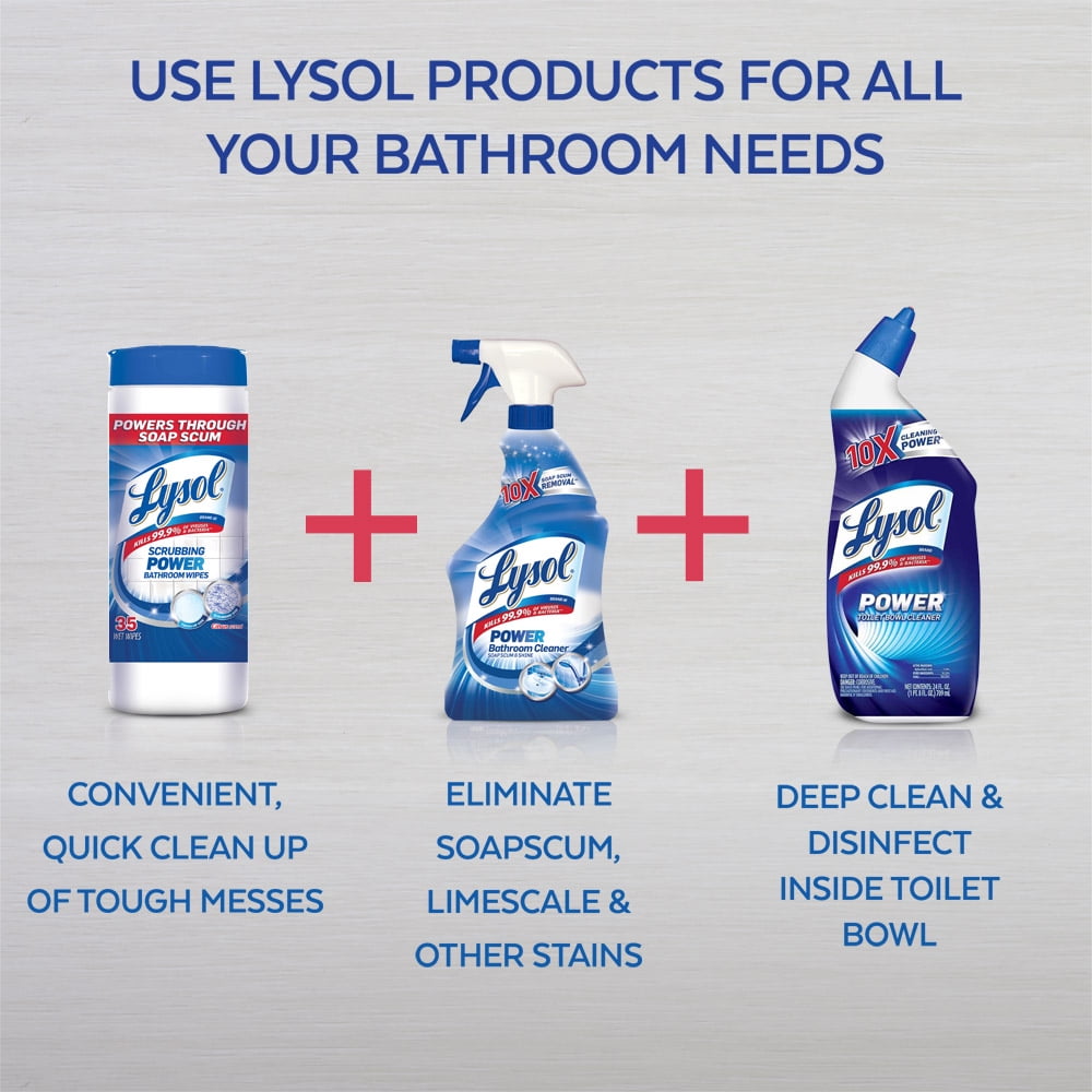 Lysol Disinfectant Bathroom Cleaner, Powerful Foam for Soap Scum and Mold Removal (32 fl oz, 12 Pack) 4z3y4
