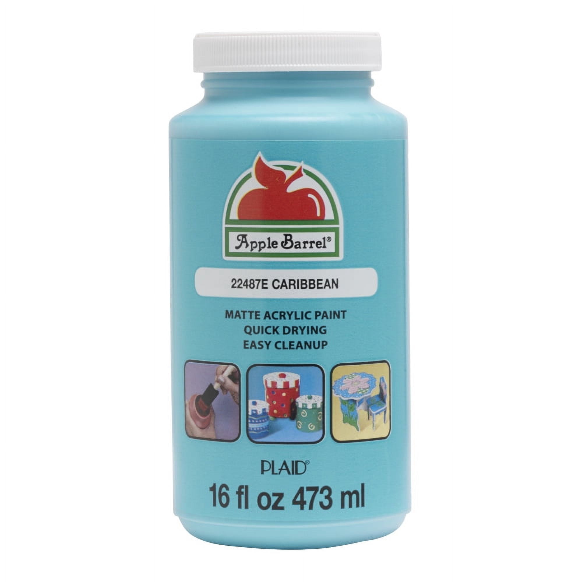 Apple Barrel Acrylic Craft Paint, Matte Finish, Caribbean (Blue, 16 fl oz) f9sog