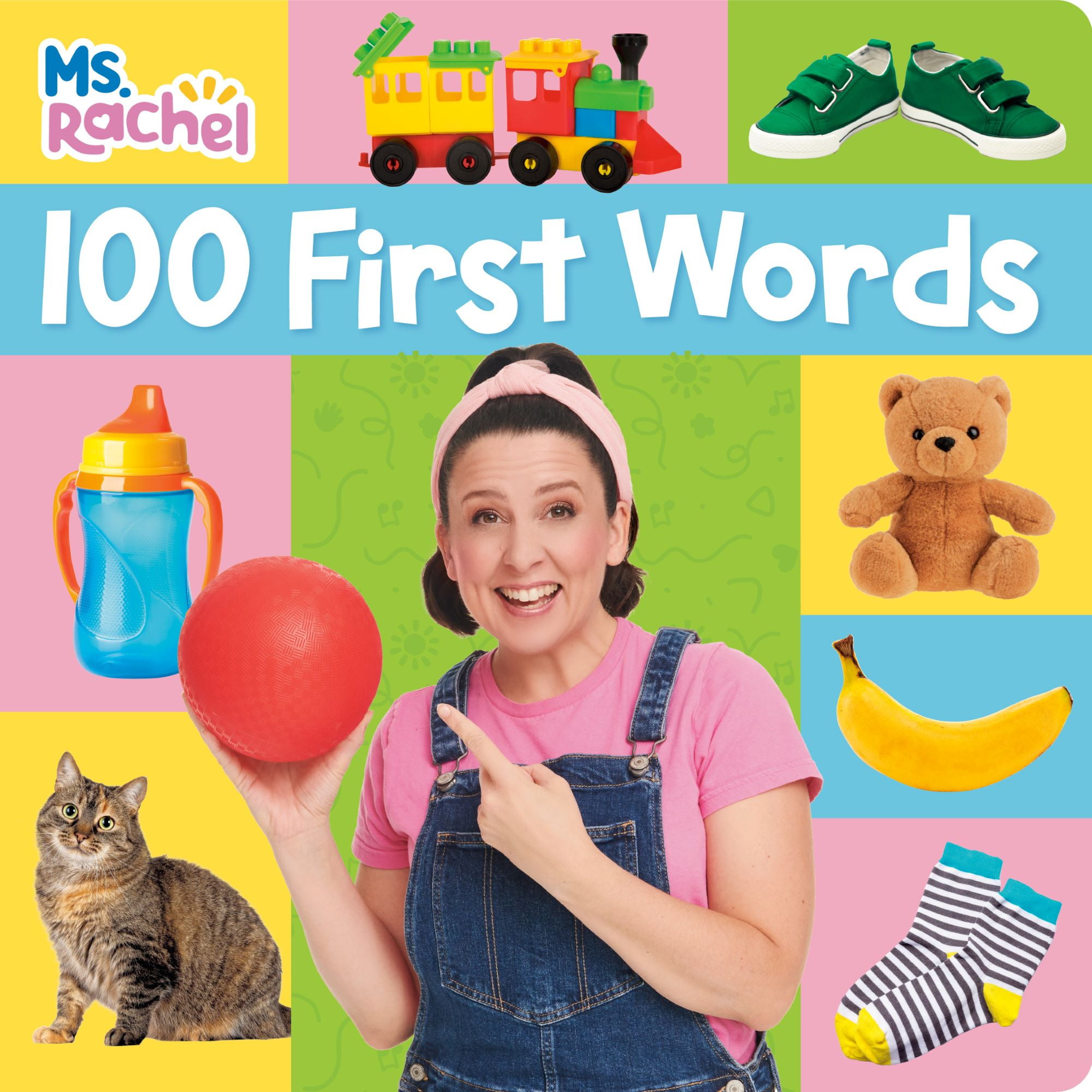 Ms. Rachel 100 First Words Educational Board Book (Early Learning, Toddler Development) 5to73
