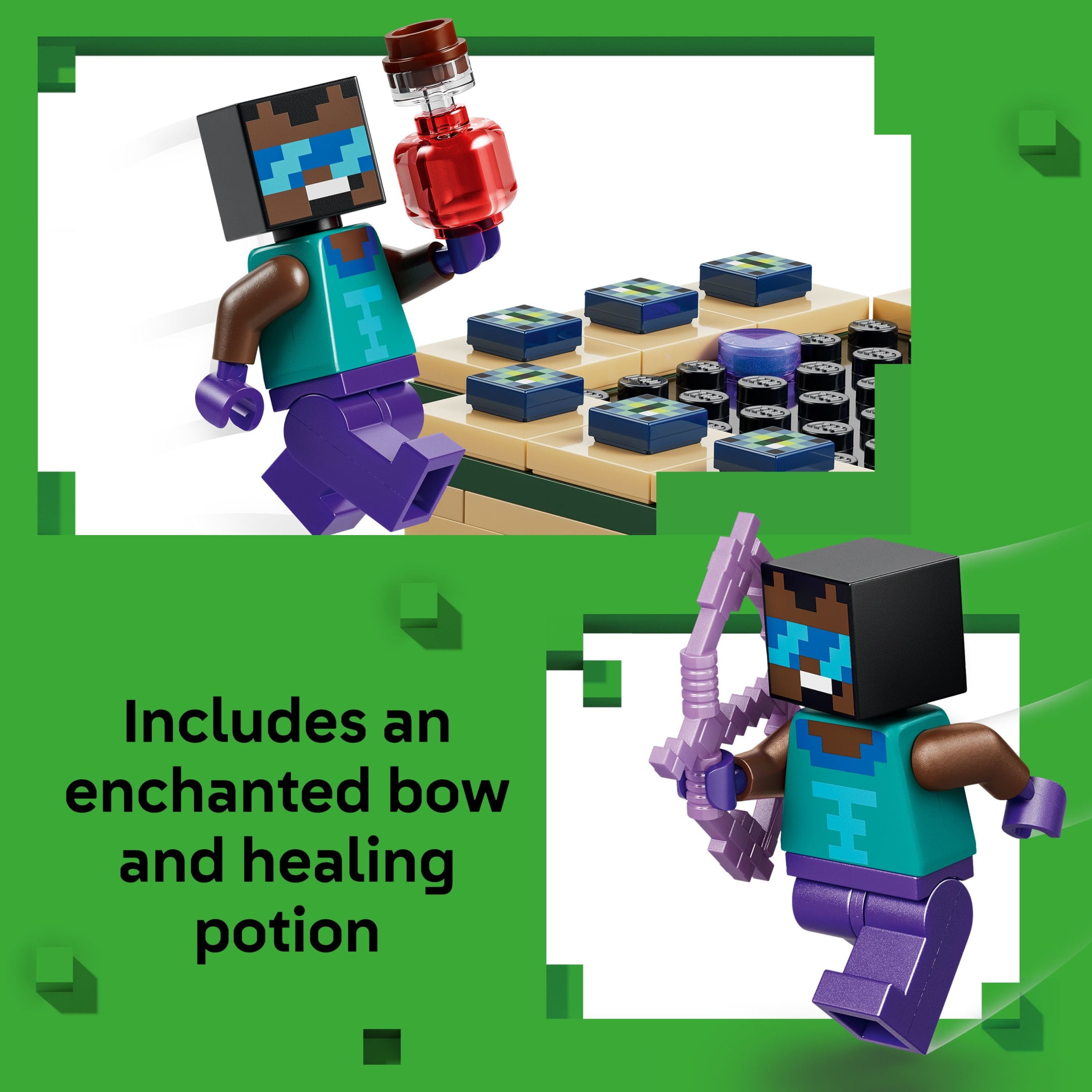 LEGO Minecraft Nether & End Portal Journey Building Set (192 Pieces) 894oa