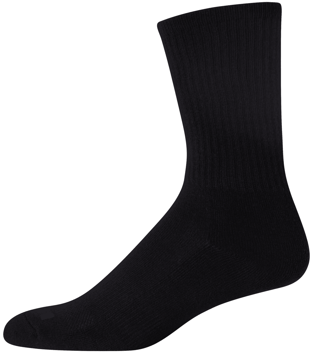 AND1 Men's Cushion Crew Socks, Moisture-Wicking Athletic Performance (Black, 12 Pack) 7etwr