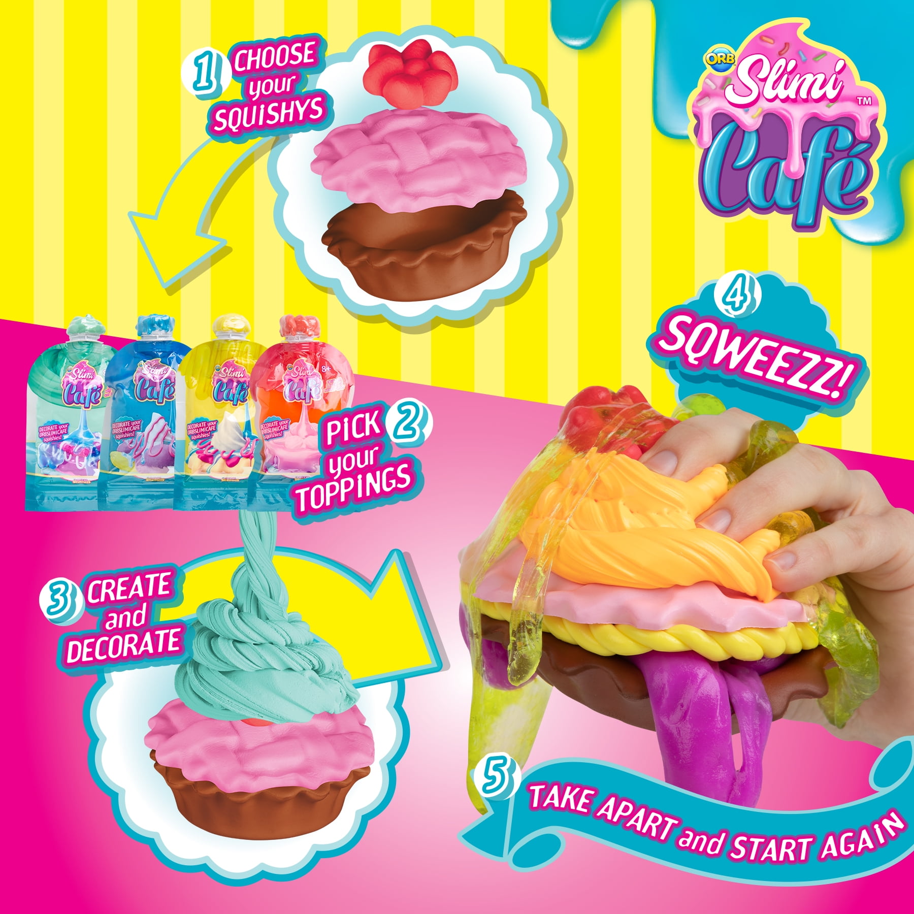 ORB Slimi Cafe Squishy Lattice Pie DIY Sensory Craft Set (Multi-Color, 1 Pack) i4yo3