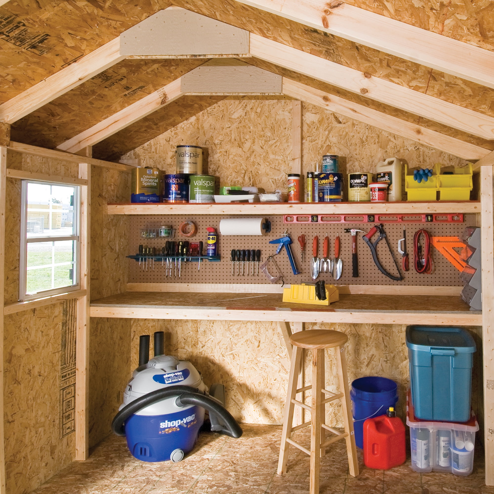Handy Home Products Augustine Outdoor Wooden Storage Shed (Brown, 12 ft x 8 ft) n2obd