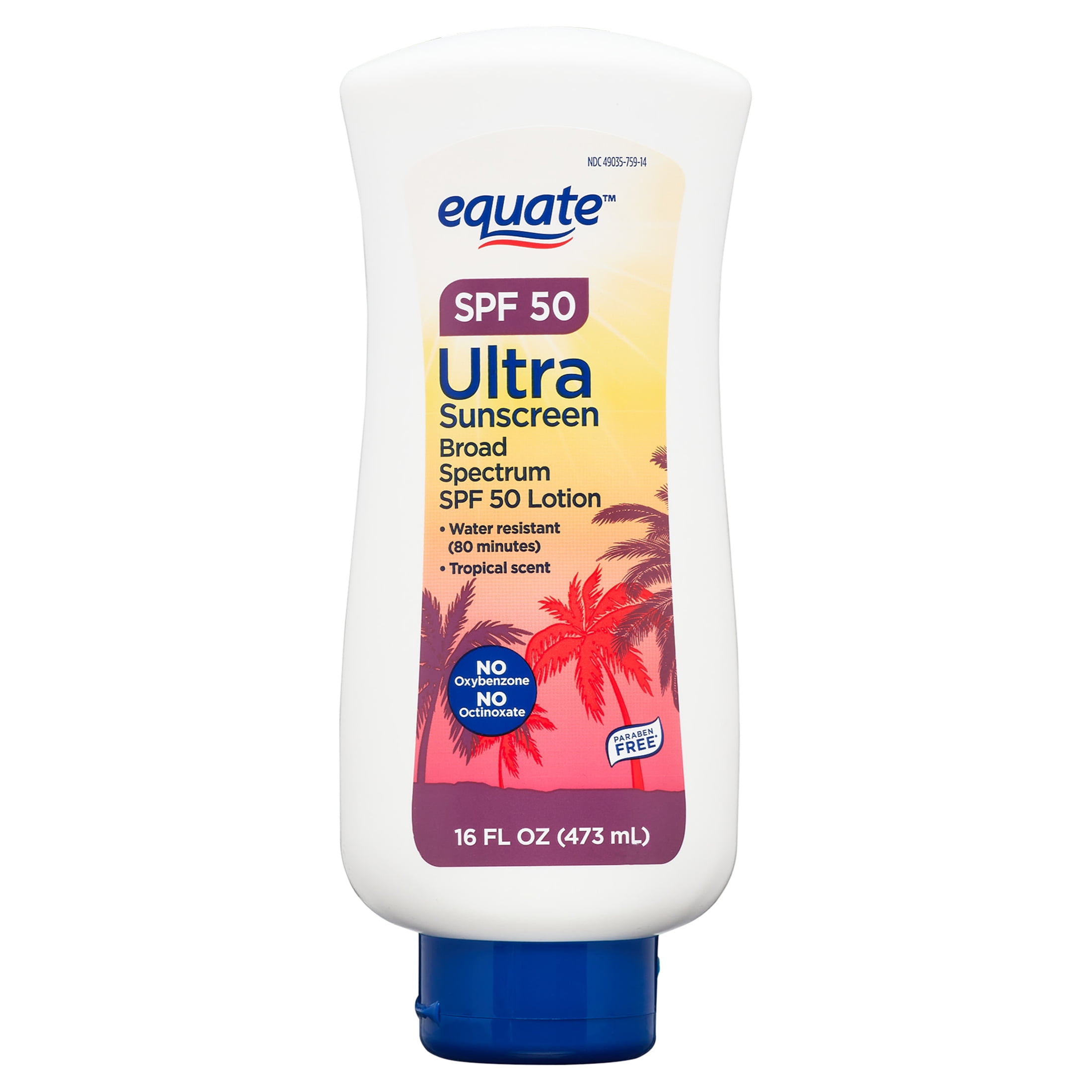 Equate Ultra Broad Spectrum Sunscreen Lotion, SPF 50 (16 fl oz) 5gcd0