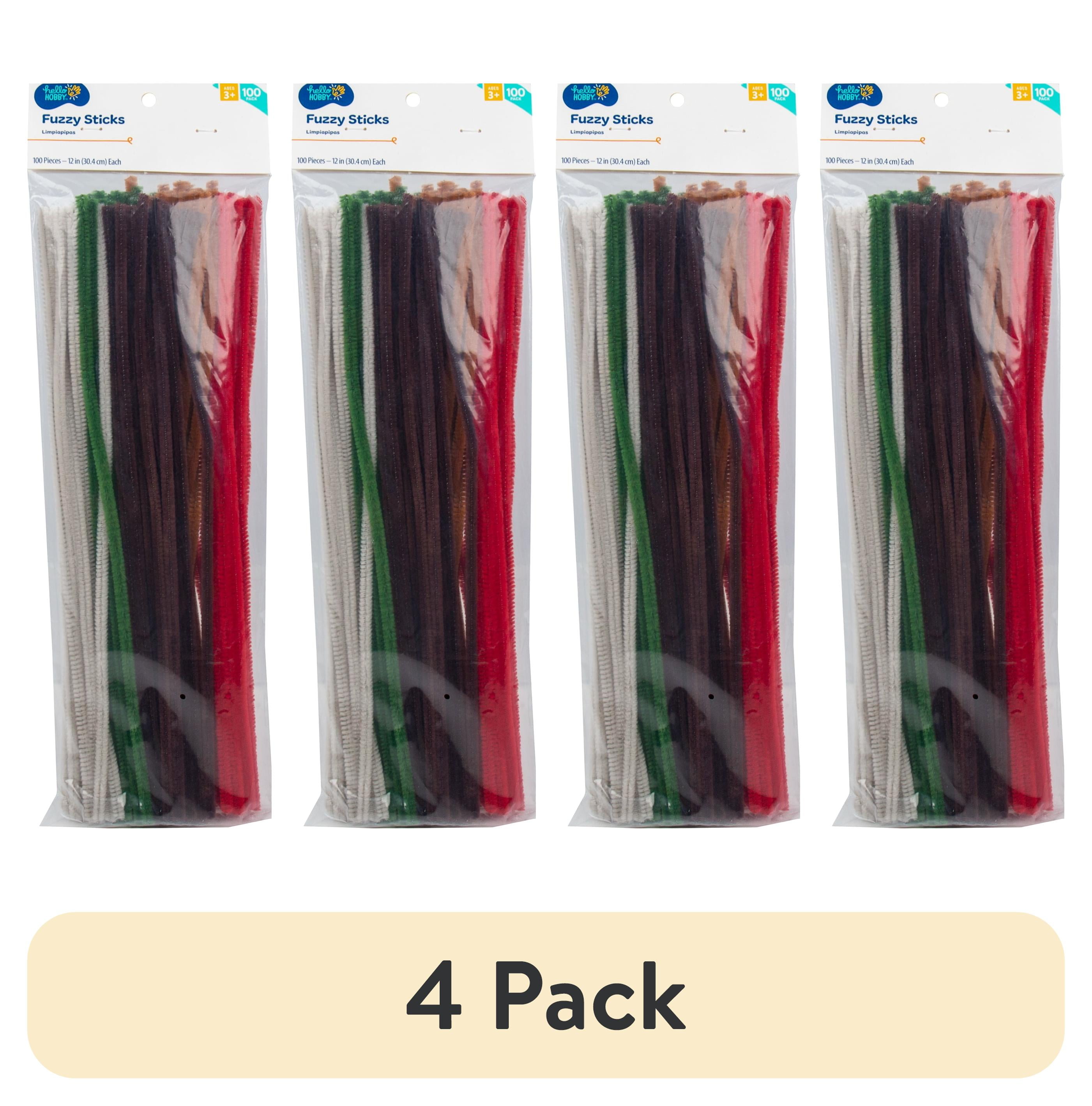 Hello Hobby Dark Fuzzy Sticks Craft Pipe Cleaners (Multi-Color, 400-Pack) 435wn