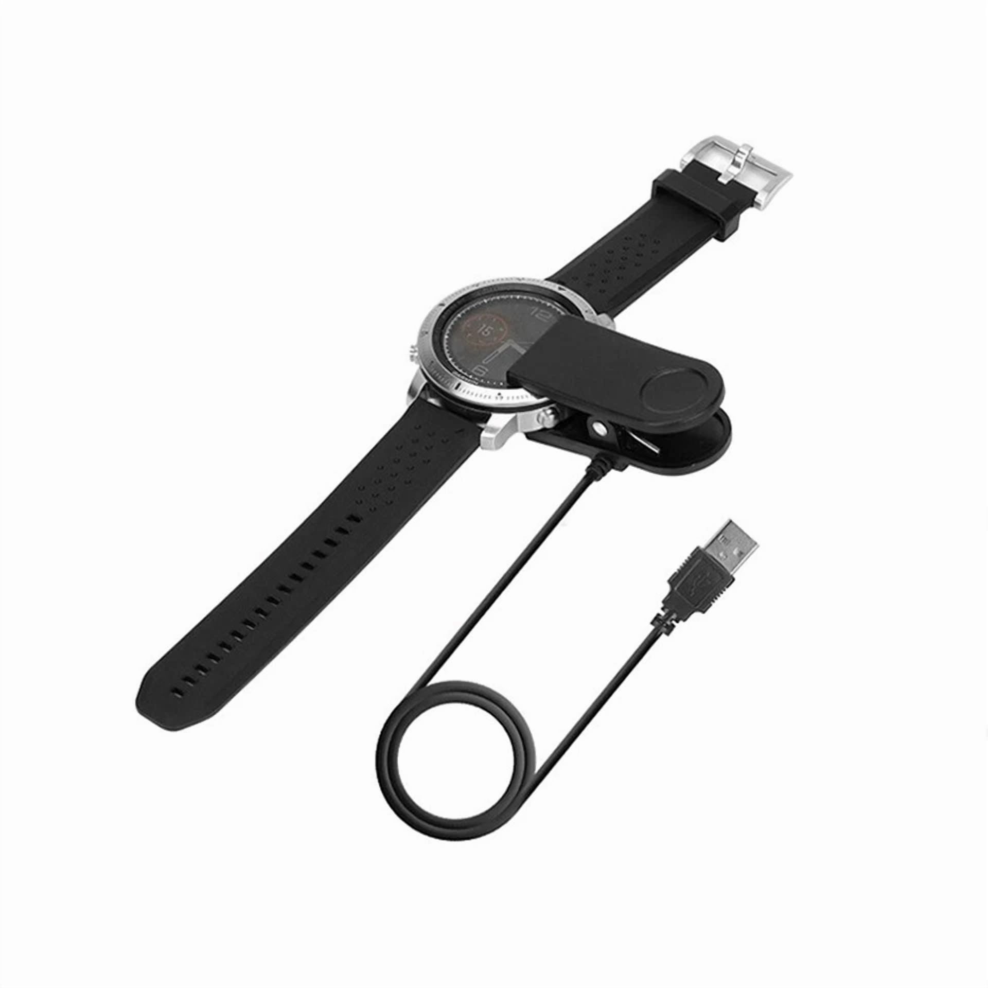 YANI USB Charging Clip Cradle Cable for Garmin Fenix Chronos Watch (Black, 3.28 ft) bav8k