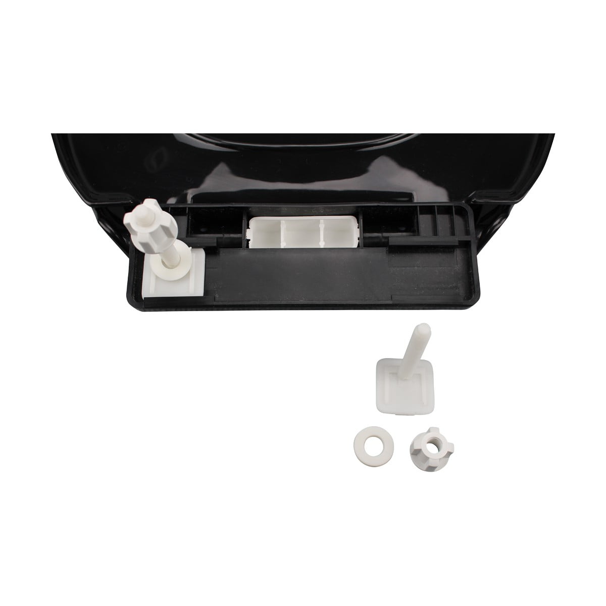 Renovator's Supply Elongated Toilet Seat (Black, 19.25 in) Slow Close Soft Close Plastic Lid with Adjustable Hinges khdga