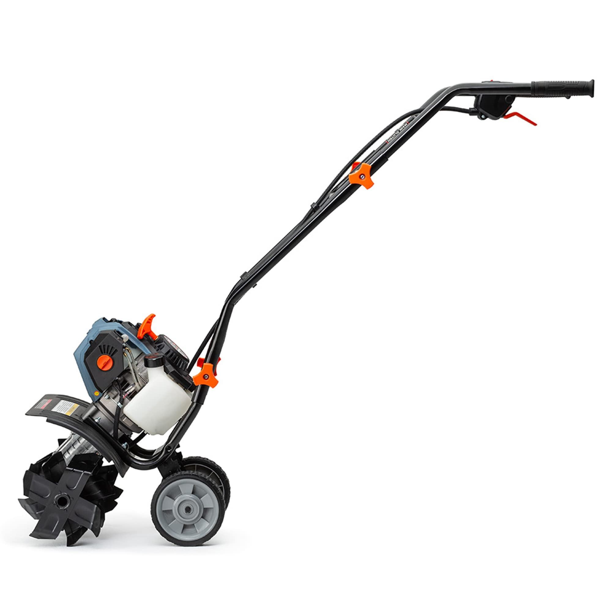 Senix 4QL Gas Tiller Cultivator (46cc 4-Cycle Engine, 6 Tines, 15 in Width, 8 in Depth, Blue) 7kuix