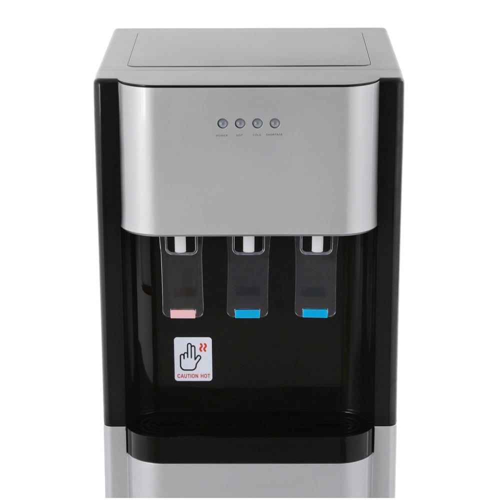 Generic Bottom-Loading Water Dispenser with Hot, Room & Cold Temperature Settings (Silver, Floor Standing) zxhnc