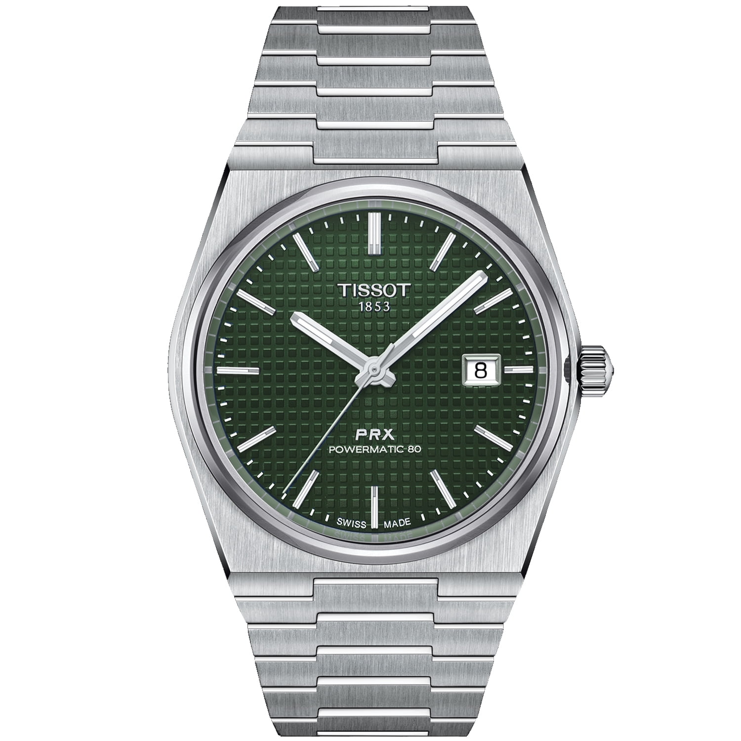 Tissot PRX Powermatic 80 Men's Automatic Watch with Green Dial (Stainless Steel, 40 mm) xh6pe