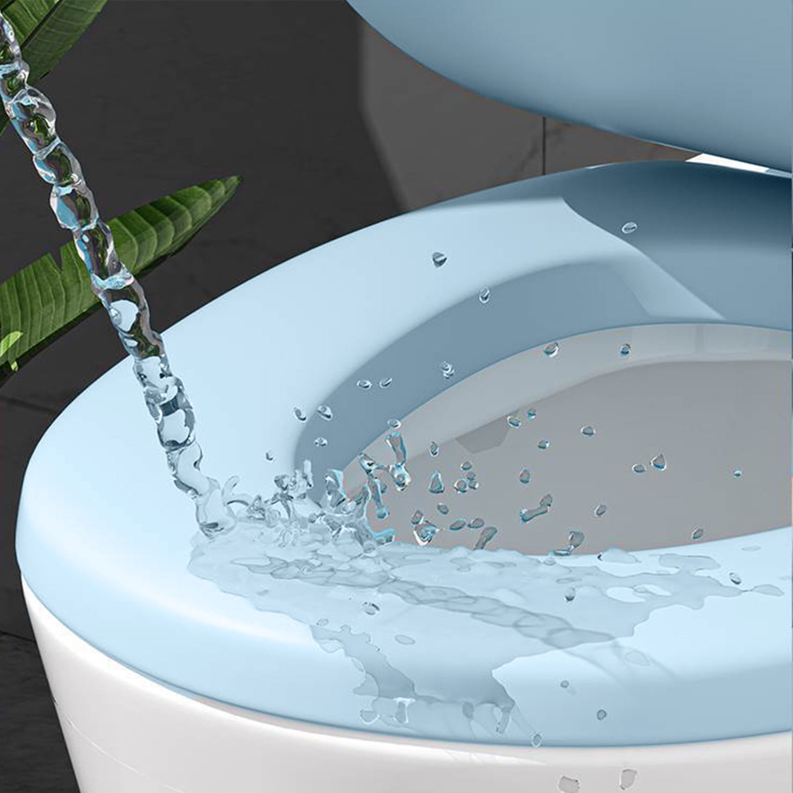 Tainini Round Toilet Seat, Quiet-Close Lid, Easy-Clean Surface (White, 13 in x 16 in) qkm22