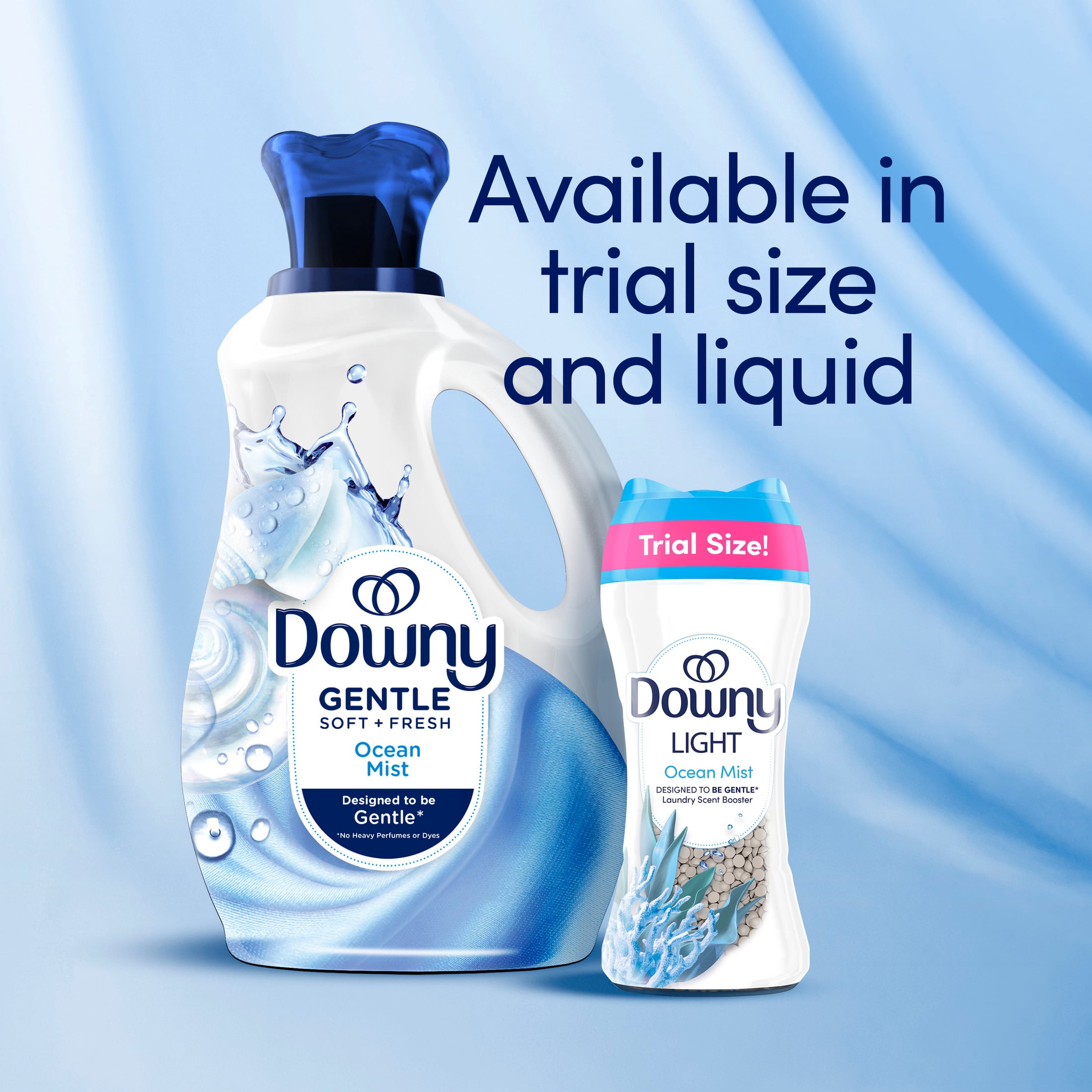 Downy Light In-Wash Scent Booster Beads, Ocean Mist, Long-Lasting Freshness (5.7 oz) 8fue2