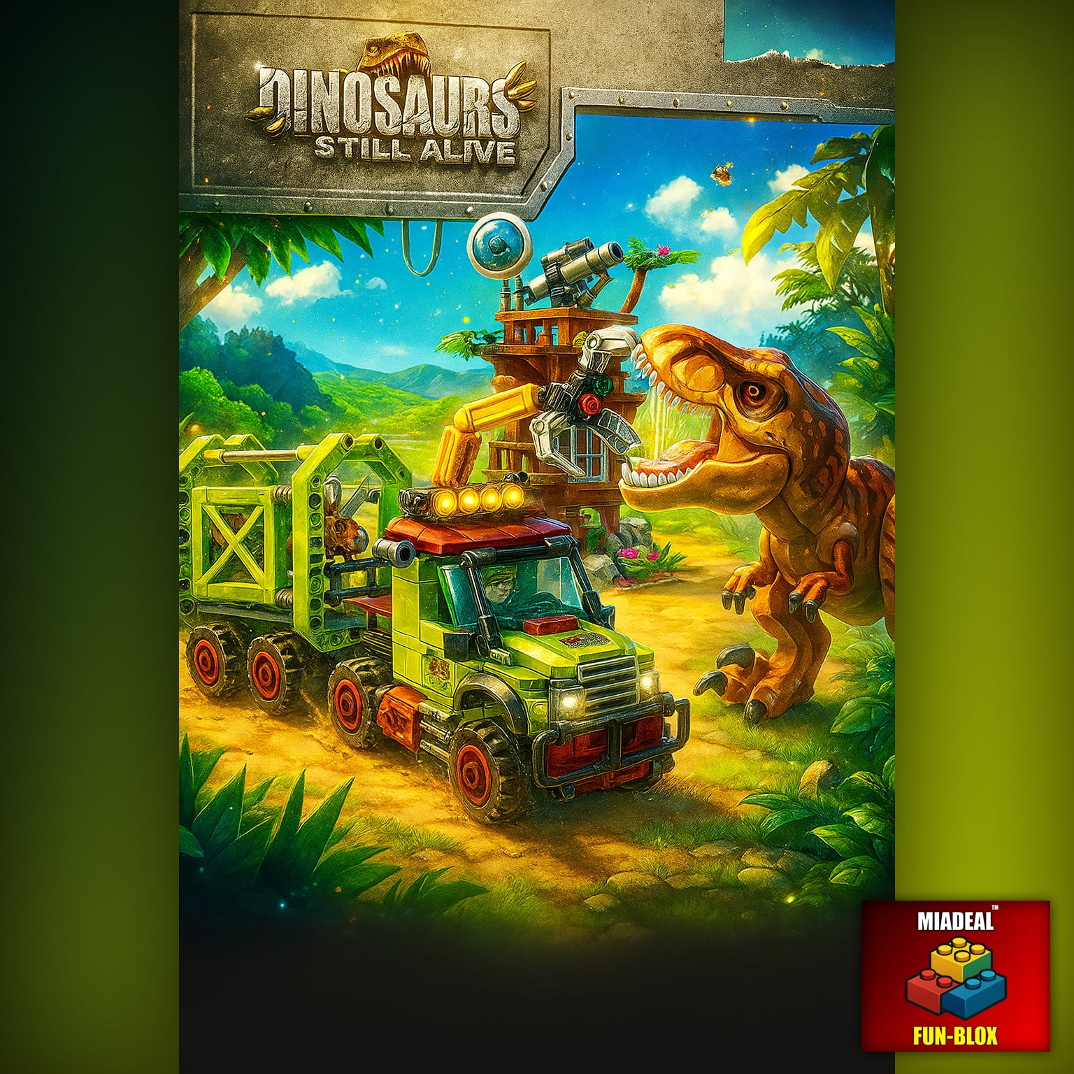 MIADEAL Jurassic Dinosaur Building Blocks Set, STEM Educational Construction Toy (517 Pieces) oou6j