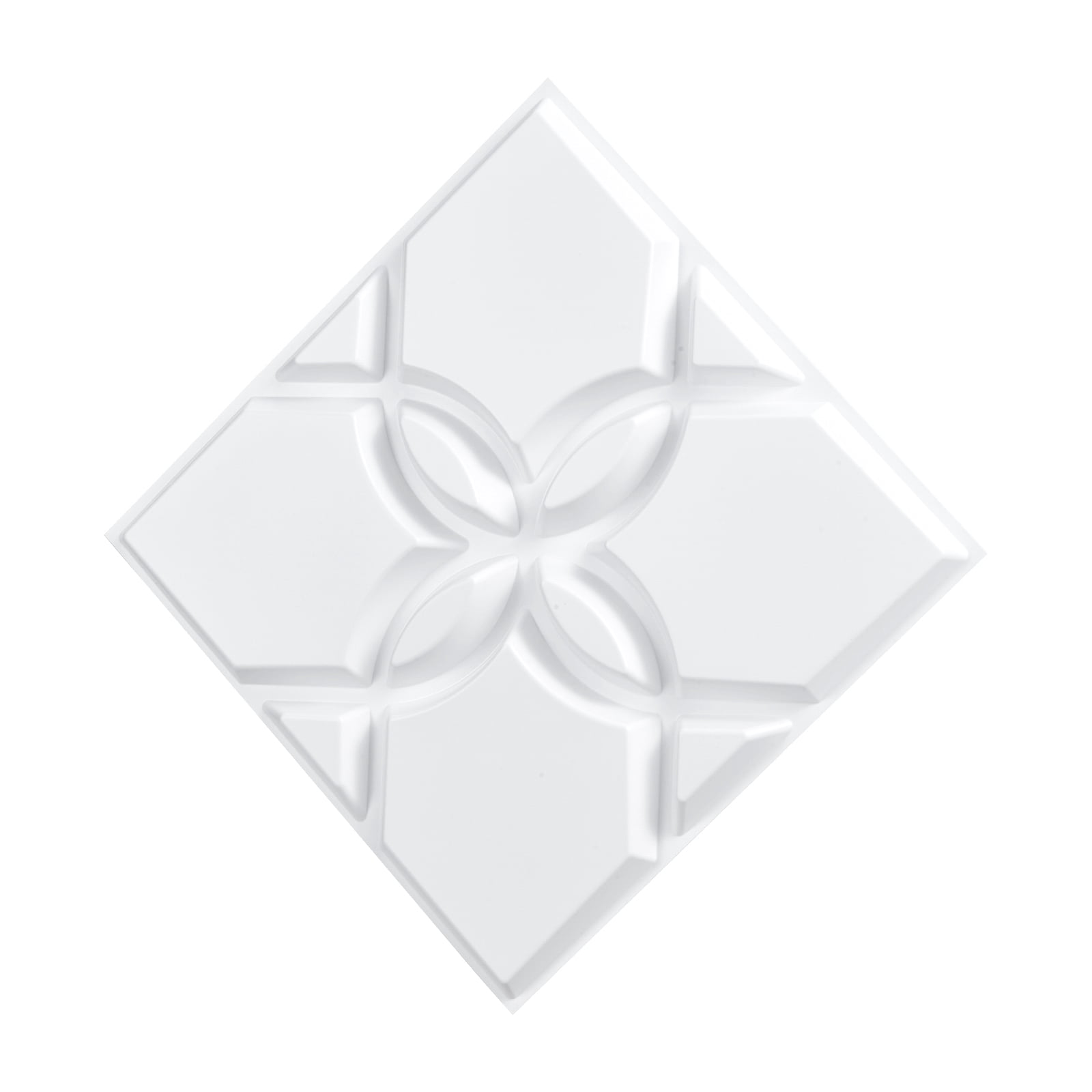 KFFKFF 3D Wall Panels, Decorative PVC Floral Wall Coverings for Home Decor (White, 33 Pack, 11.81 x 11.81 in) ykmi7