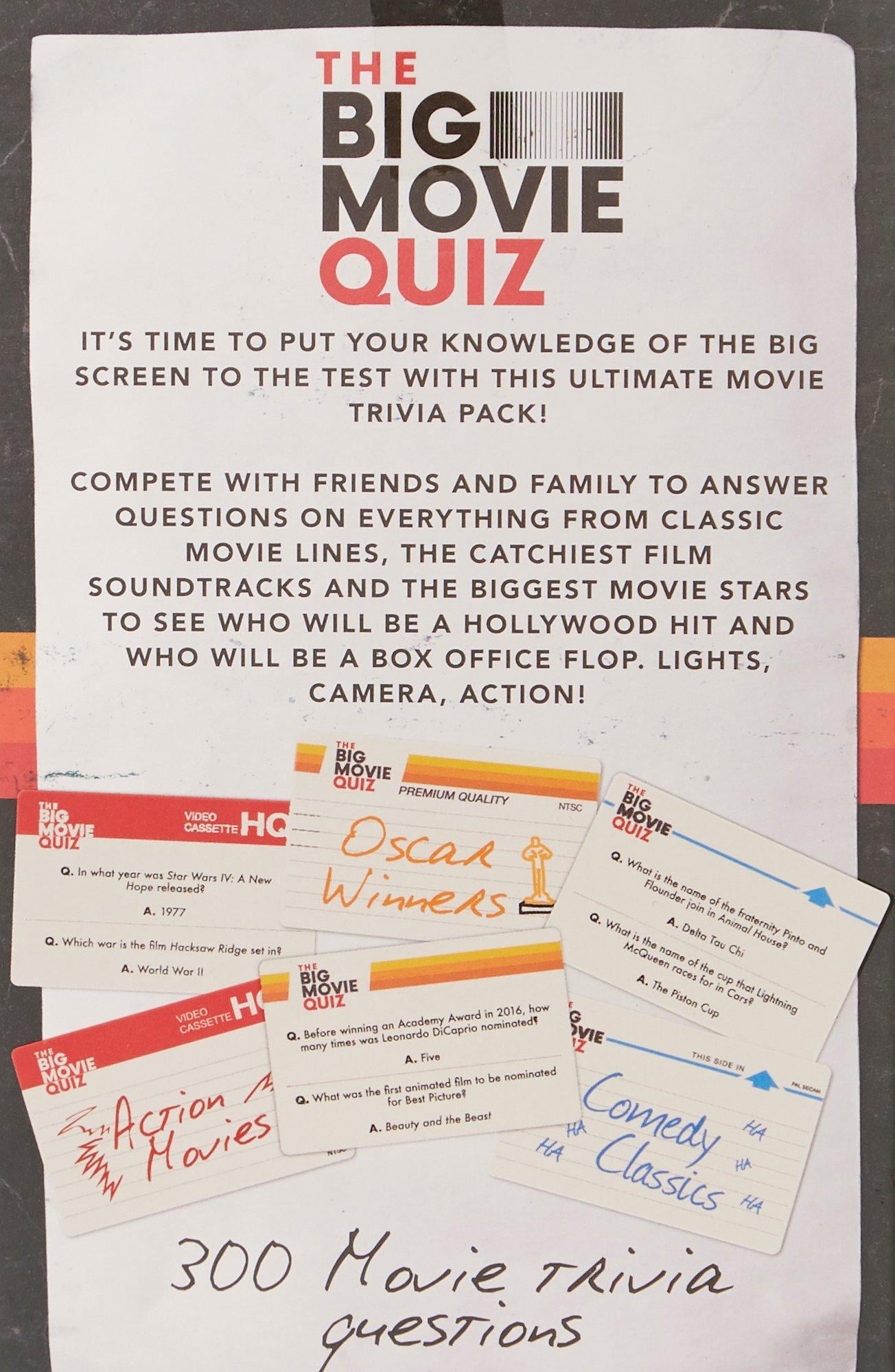 Professor Puzzle The Big Movie Quiz Game Trivia Challenge (Black, 1 Pack) 0aooq