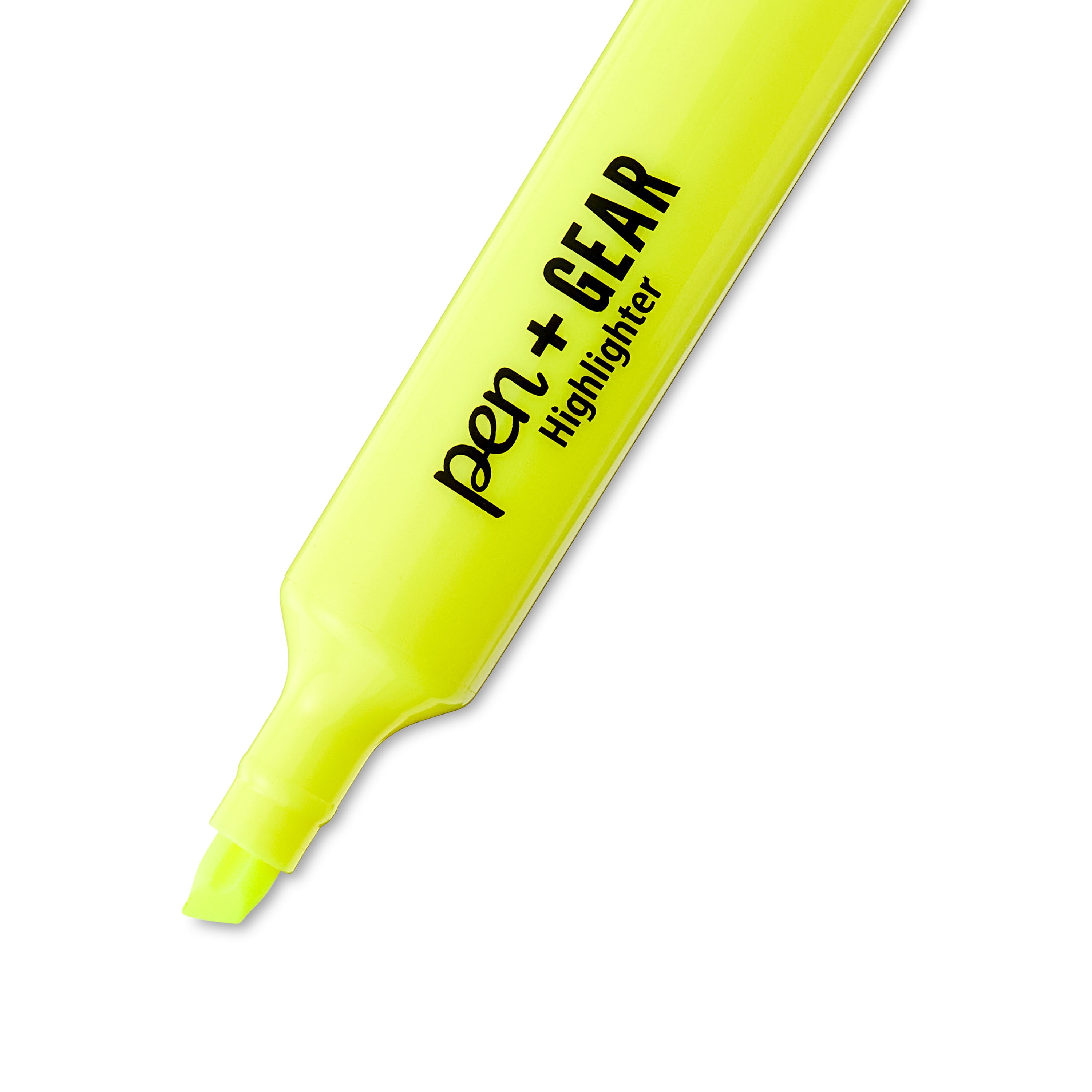 Pen+Gear Jumbo Tank Highlighters, Chisel Tip, Smooth Ink Flow (Yellow, 4 Count) kfxa1