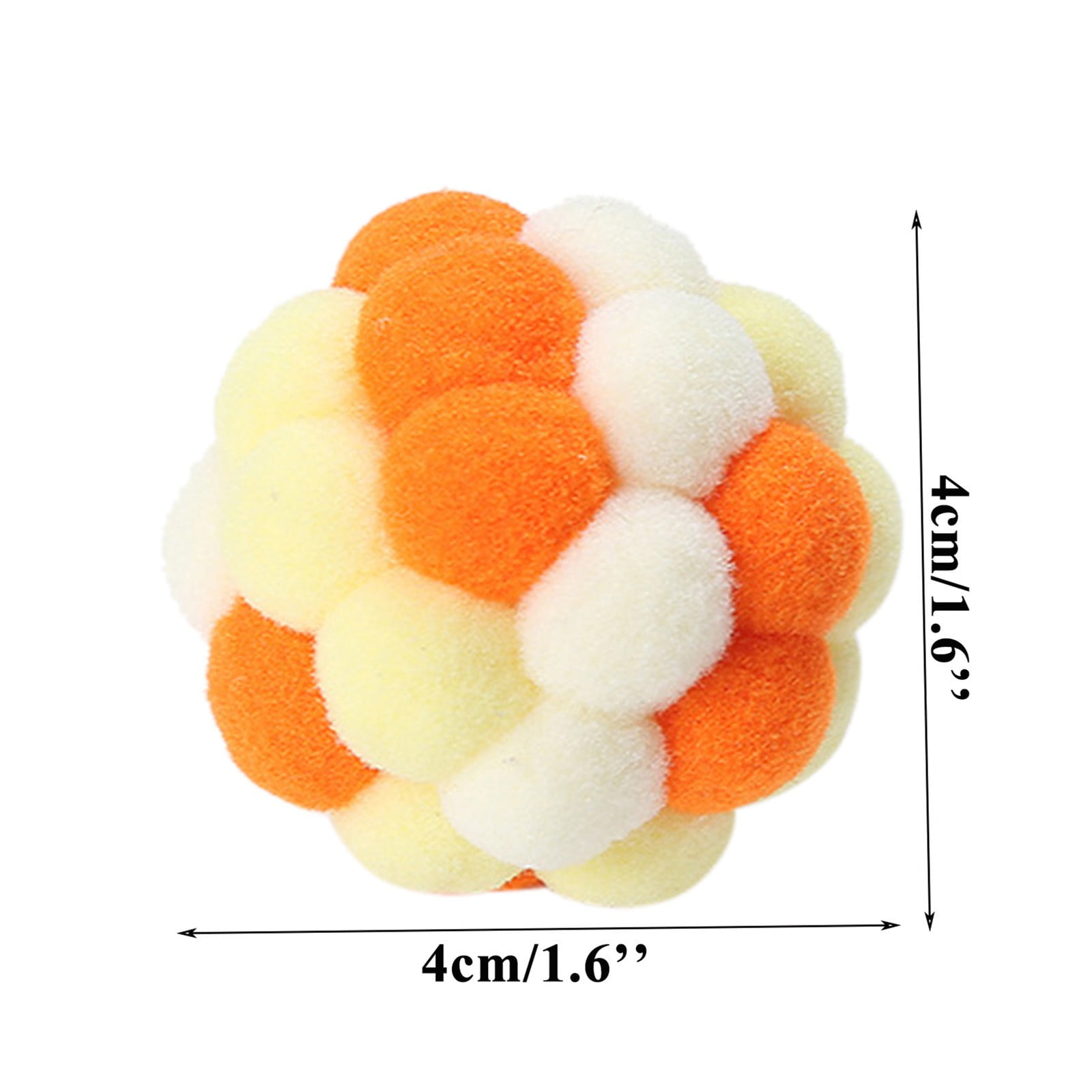 ACCEORR Interactive Cat Toy Plush Balls with Sound (Multi-Color, 2 in) l53pj