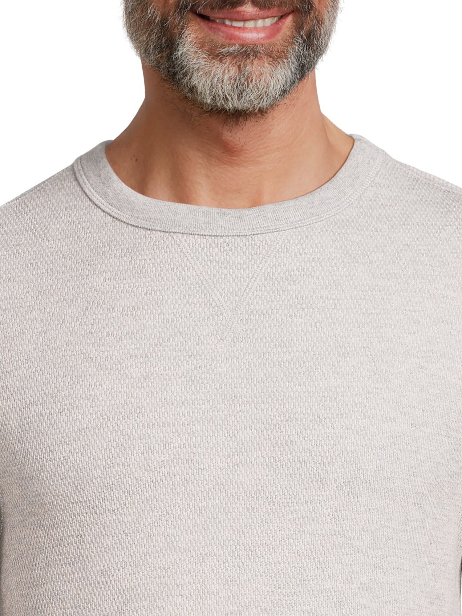 Hanes Originals Men's Raschel Reversible Knit Thermal Top (Grey, S-2XL) 783fq