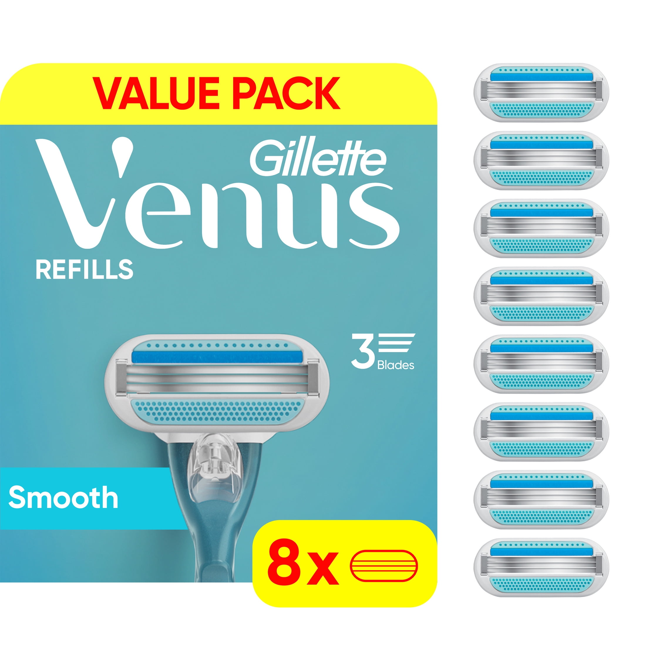 Gillette Venus Smooth Women's Razor Blade Refills (8 Count) brkg0