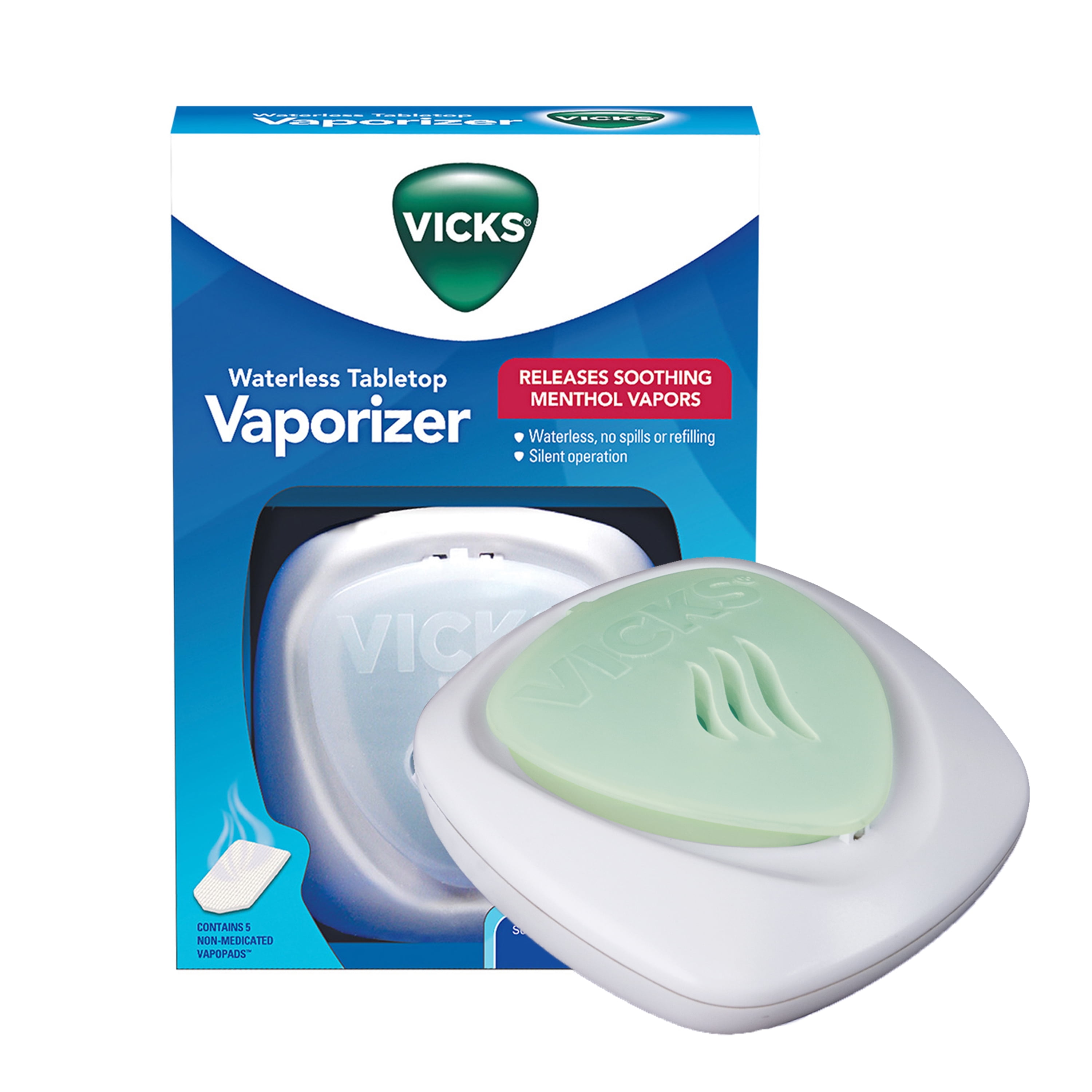 Vicks Waterless Vaporizer with Nightlight and 5 Scent Pads (50 Sq. Ft. Coverage) zu0a4