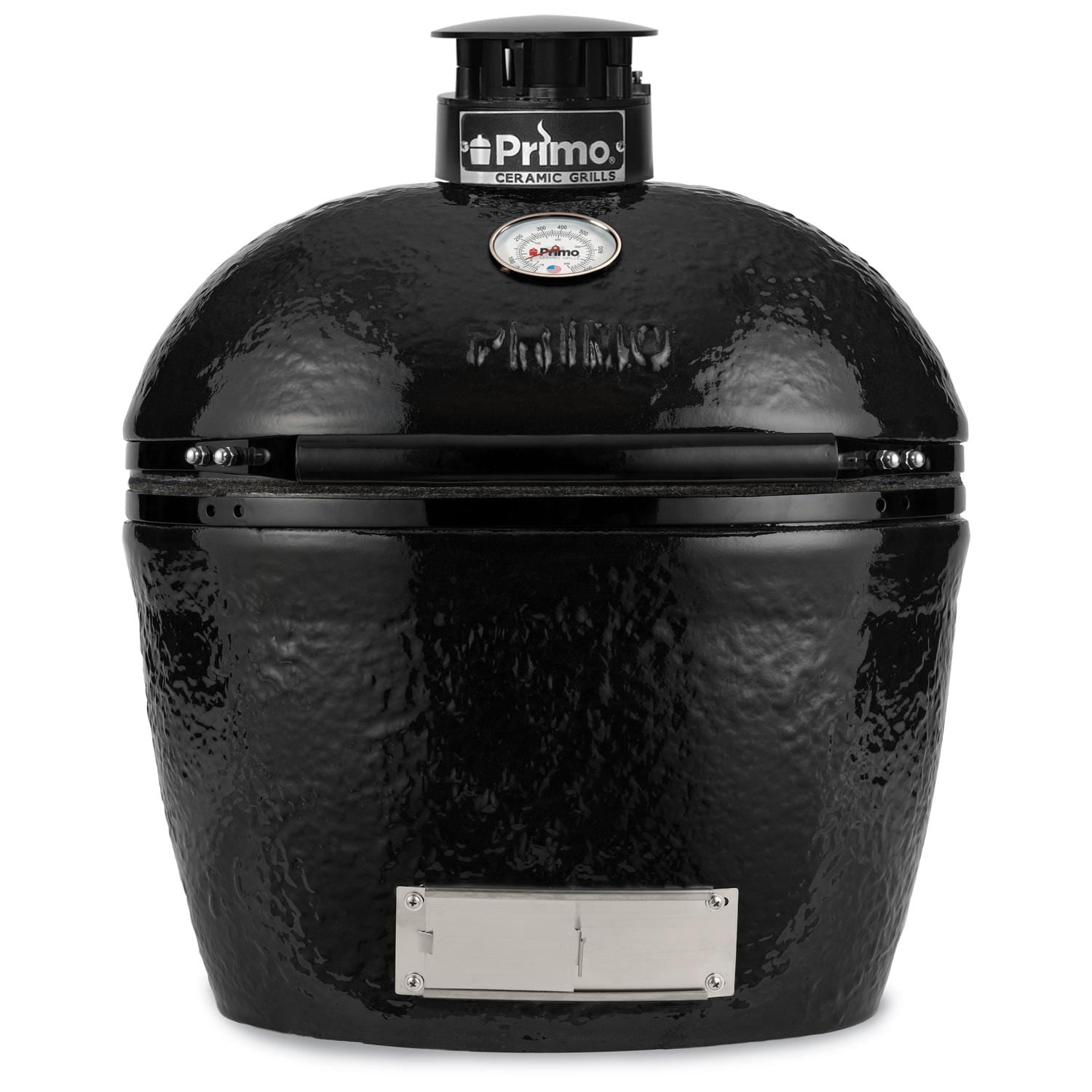 Primo Oval Large 300 Ceramic Kamado Grill with Stainless Steel Grates (Black, 300 sq in) 1ojuj
