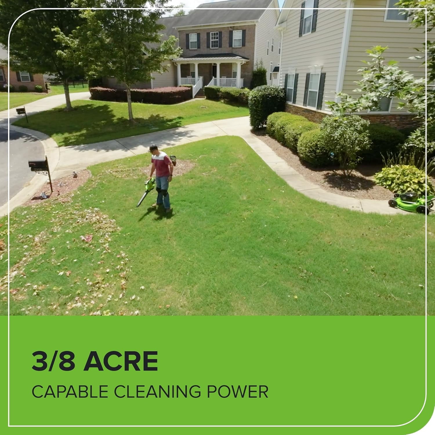 Greenworks 48V Brushless Leaf Blower and Vacuum Kit with (2) 4.0Ah Batteries and Dual Port Charger 8e49s