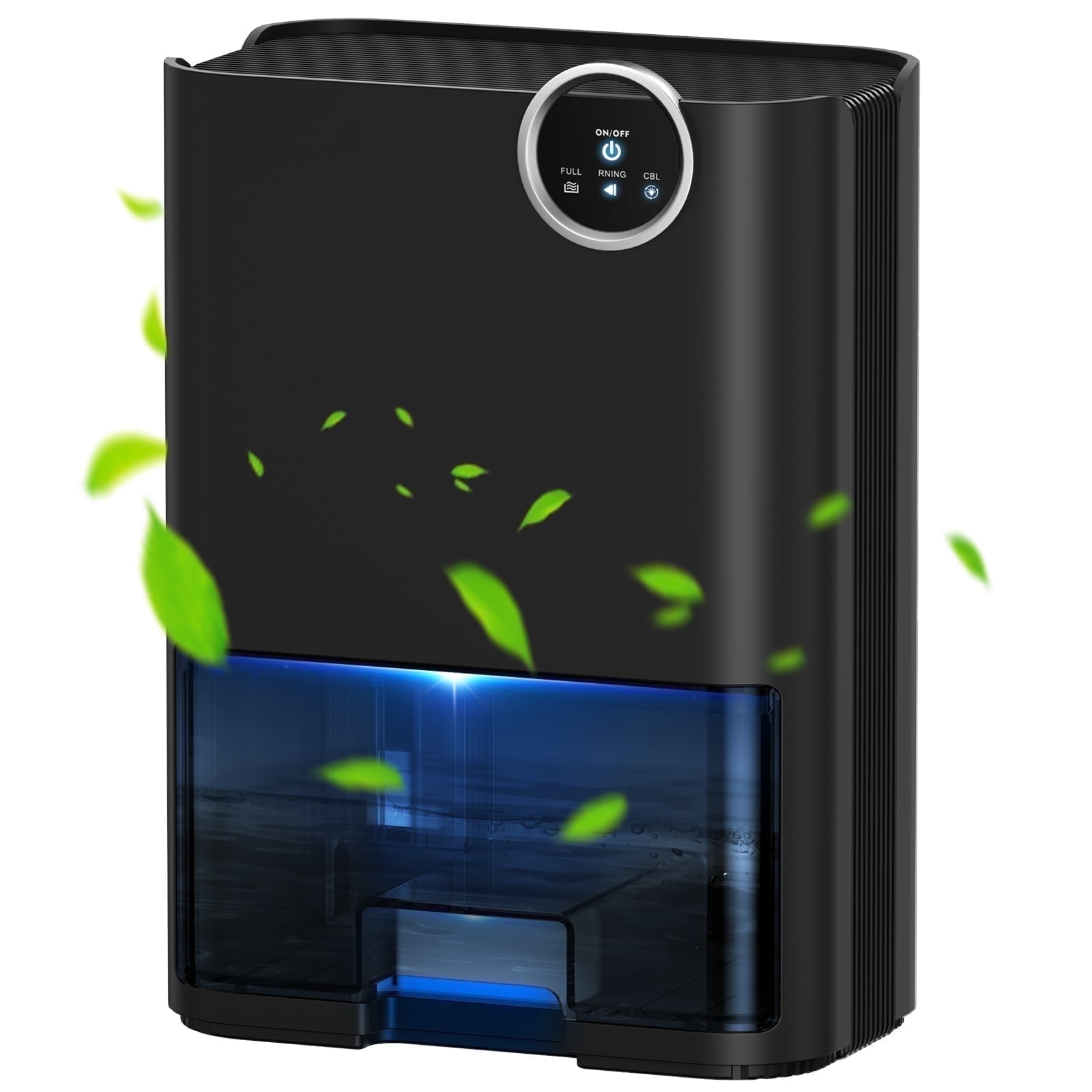 EGEH Portable Dehumidifier for Home, Quiet Small Dehumidifier with Auto Shut-off and 5-Color LED Lights (Black, 70 oz) x9tlw