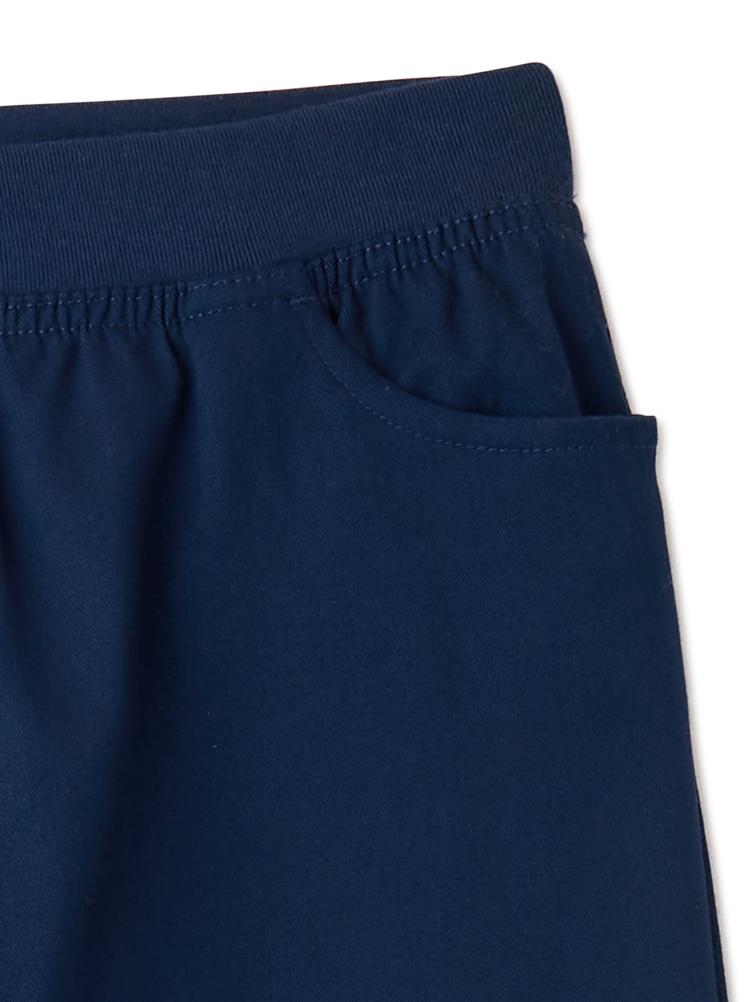 Wonder Nation Girls School Uniform Stretch Twill Pull On Pants (Navy, Size 4-16) tz5hh