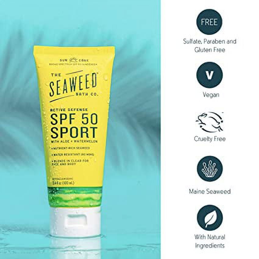 The Seaweed Bath Co. Active Defense Sunscreen SPF 50 Broad Spectrum Moisturizing Cream (3.4 oz) p3i0x