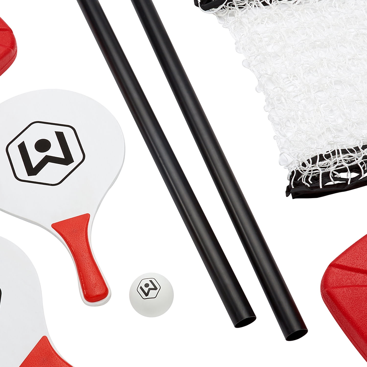 Wicked Big Sports Paddle Battle Set Oversized Outdoor Pickleball and Ping Pong Game Kit (2 Player Set) 6dxeg