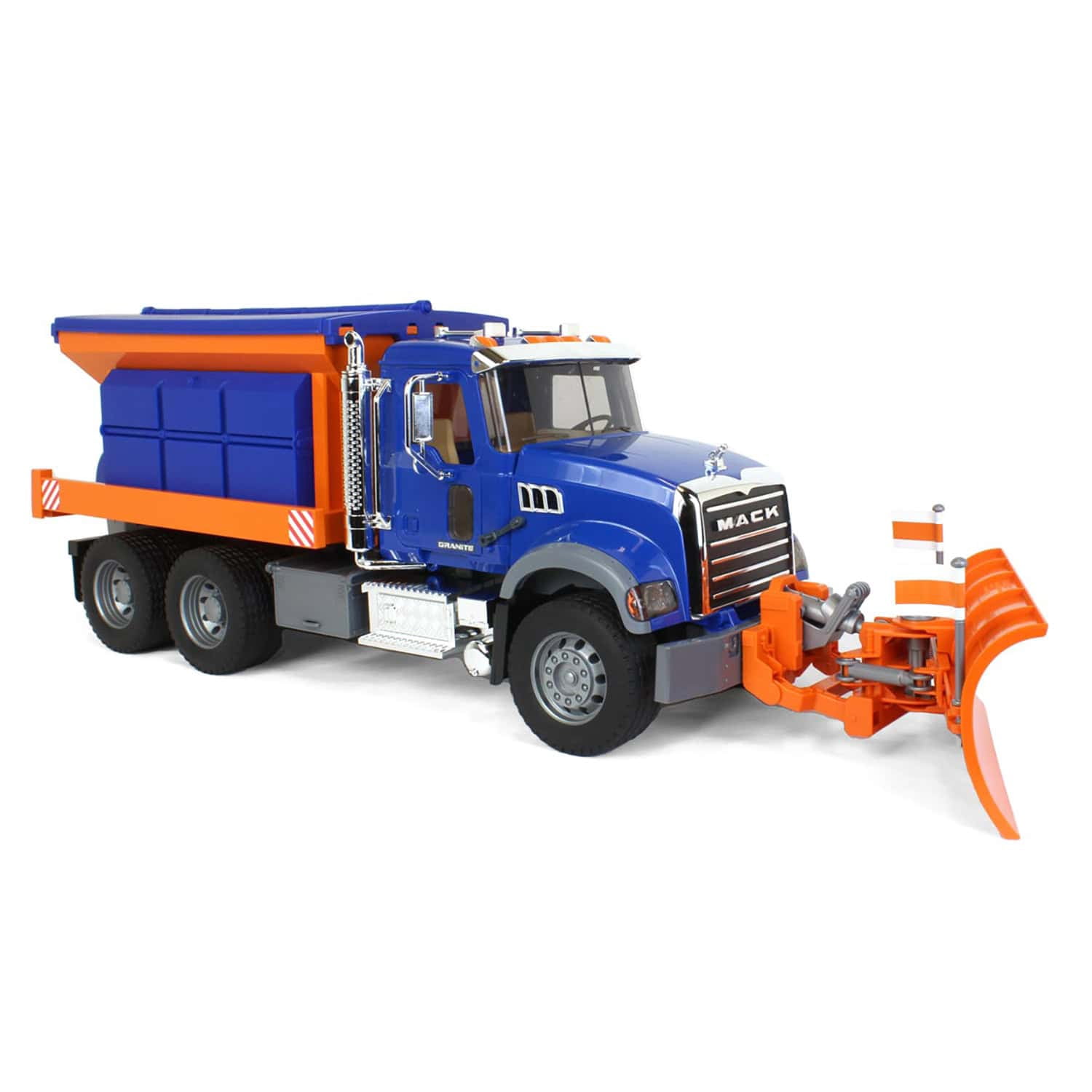Bruder Mack Granite Winter Service Truck with Snow Plough (Blue, 26 in) 2sf7r