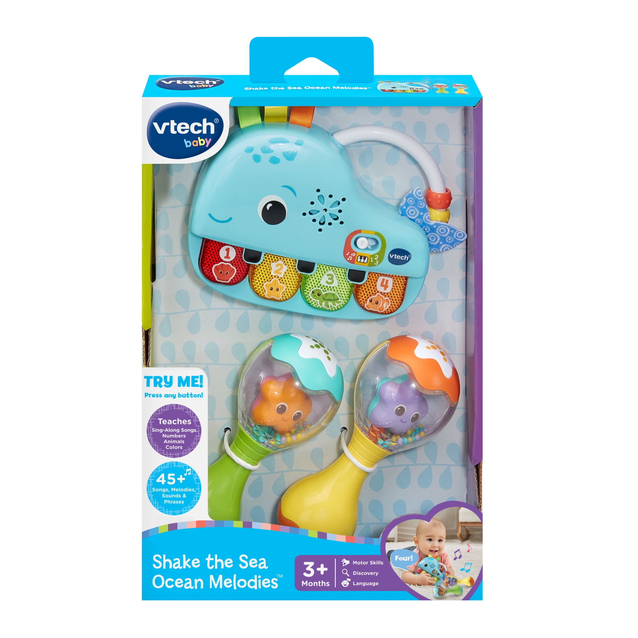 VTech Shake The Sea Ocean Melodies Musical Toy (Multicolor, 1 Pack) y2u1v