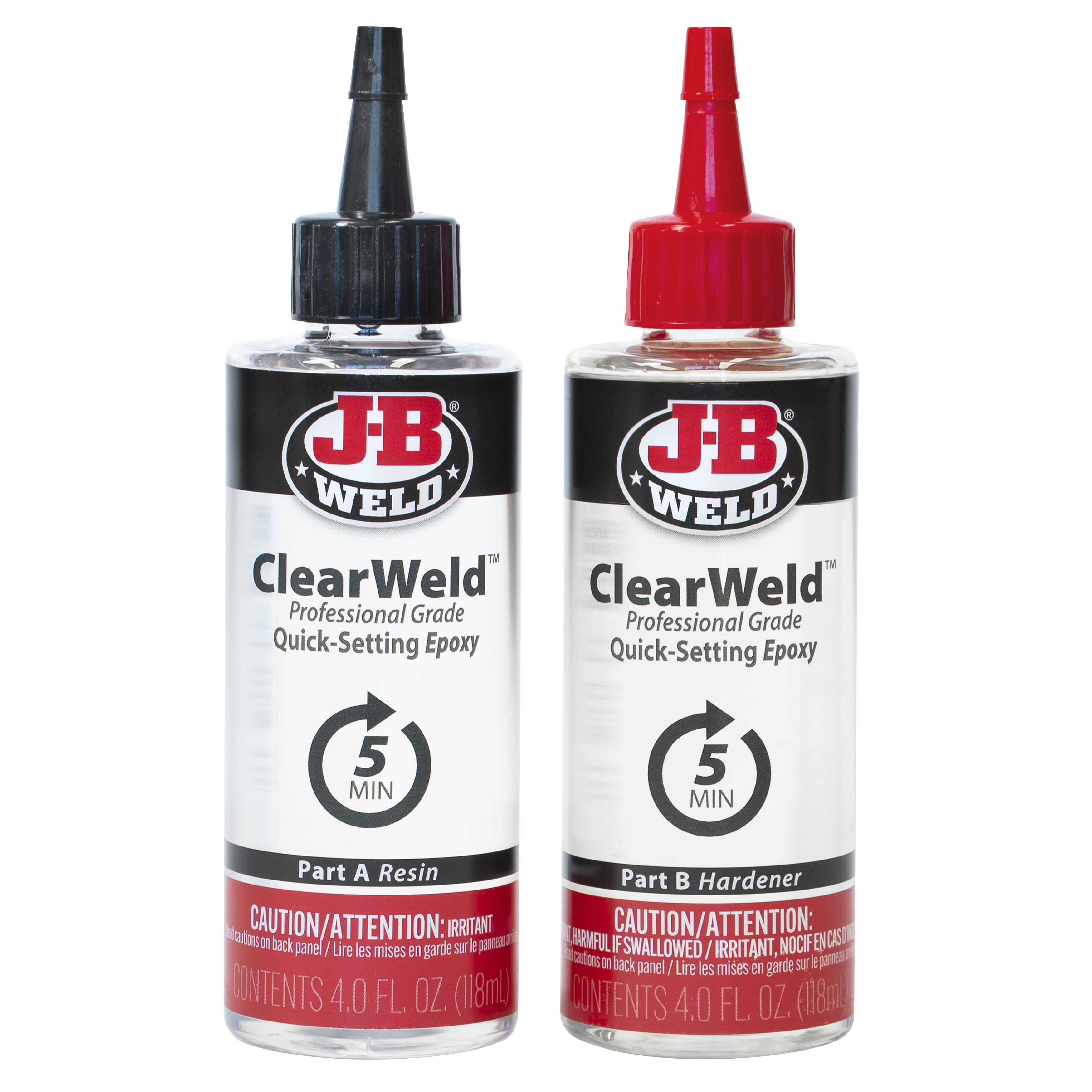 J-B Weld Clear Weld Epoxy Adhesive High-Strength Professional Formula (Clear, 8 fl oz) aeazh