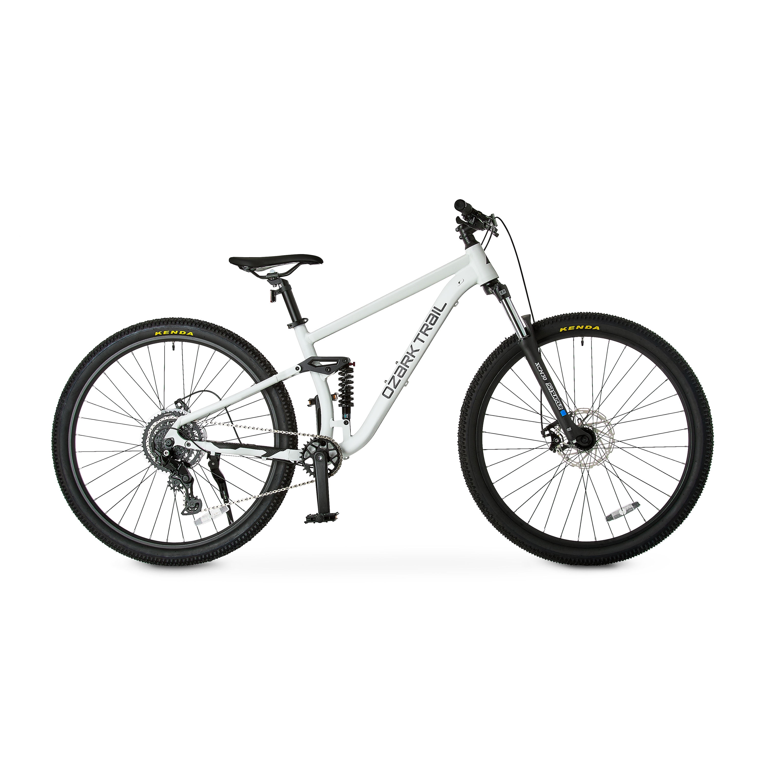 Ozark Trail 29 in FS.2 Slalom Full Suspension Mountain Bike (Off-White, Large Frame) f47h4