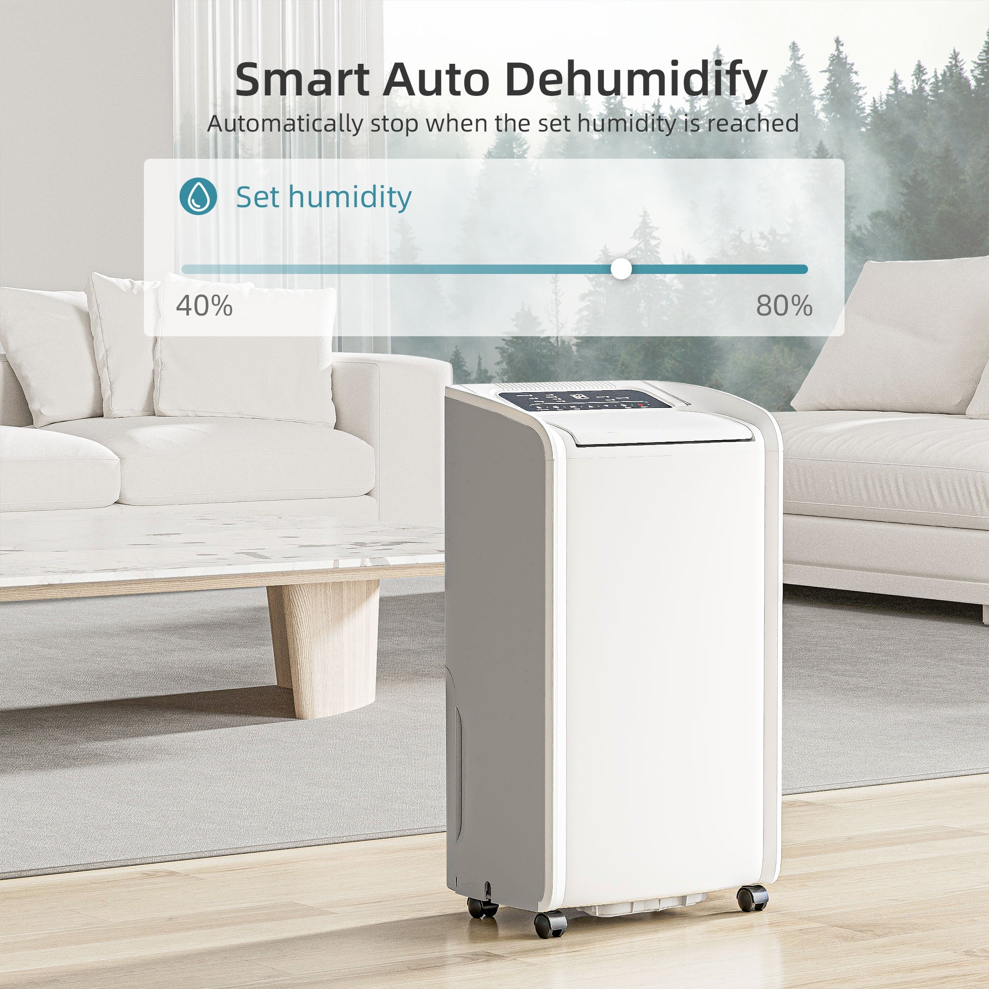 Rocyis Compressor Dehumidifier for Home, Quiet Operation, Programmable Settings (70 Pints, 4500 Sq. Ft.) yayb0