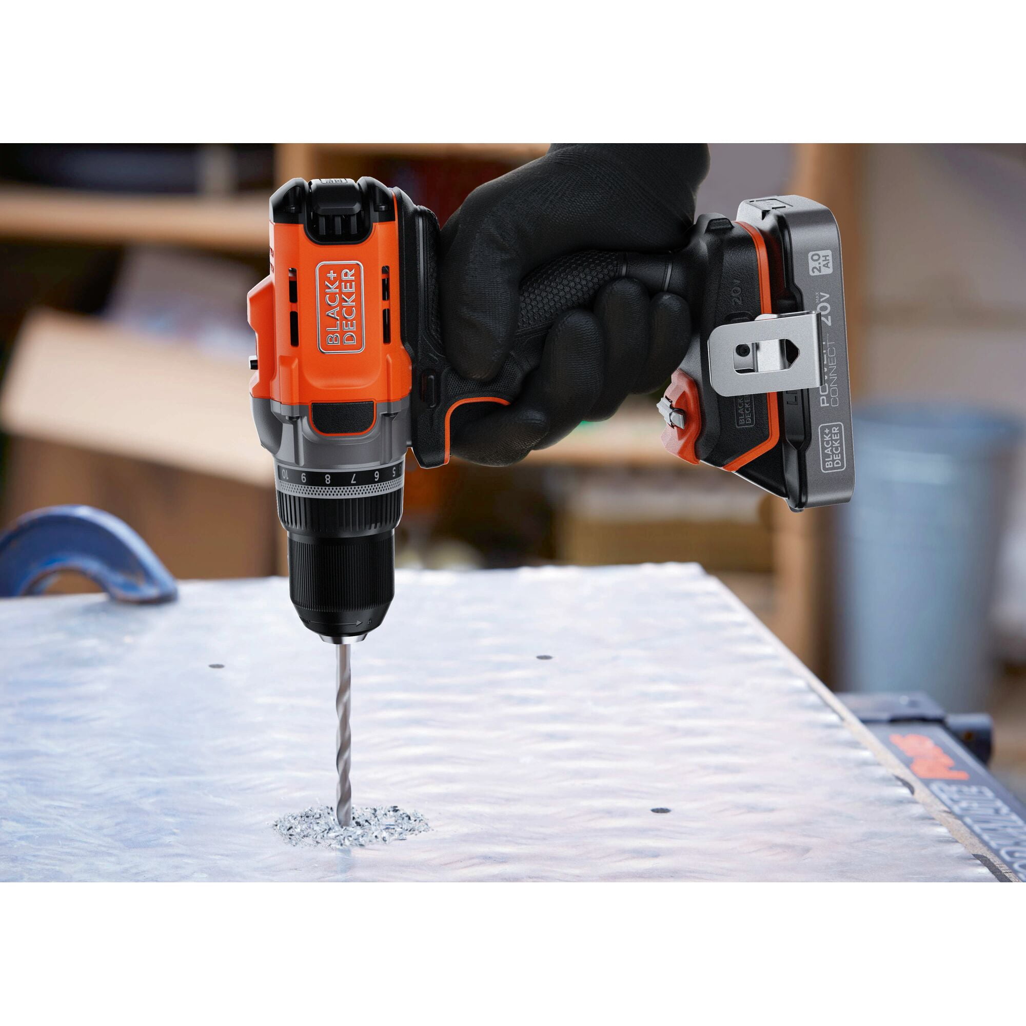 BLACK+DECKER 20V MAX POWERCONNECT Cordless Drill Driver (Black, 0.5 in Chuck) jybll