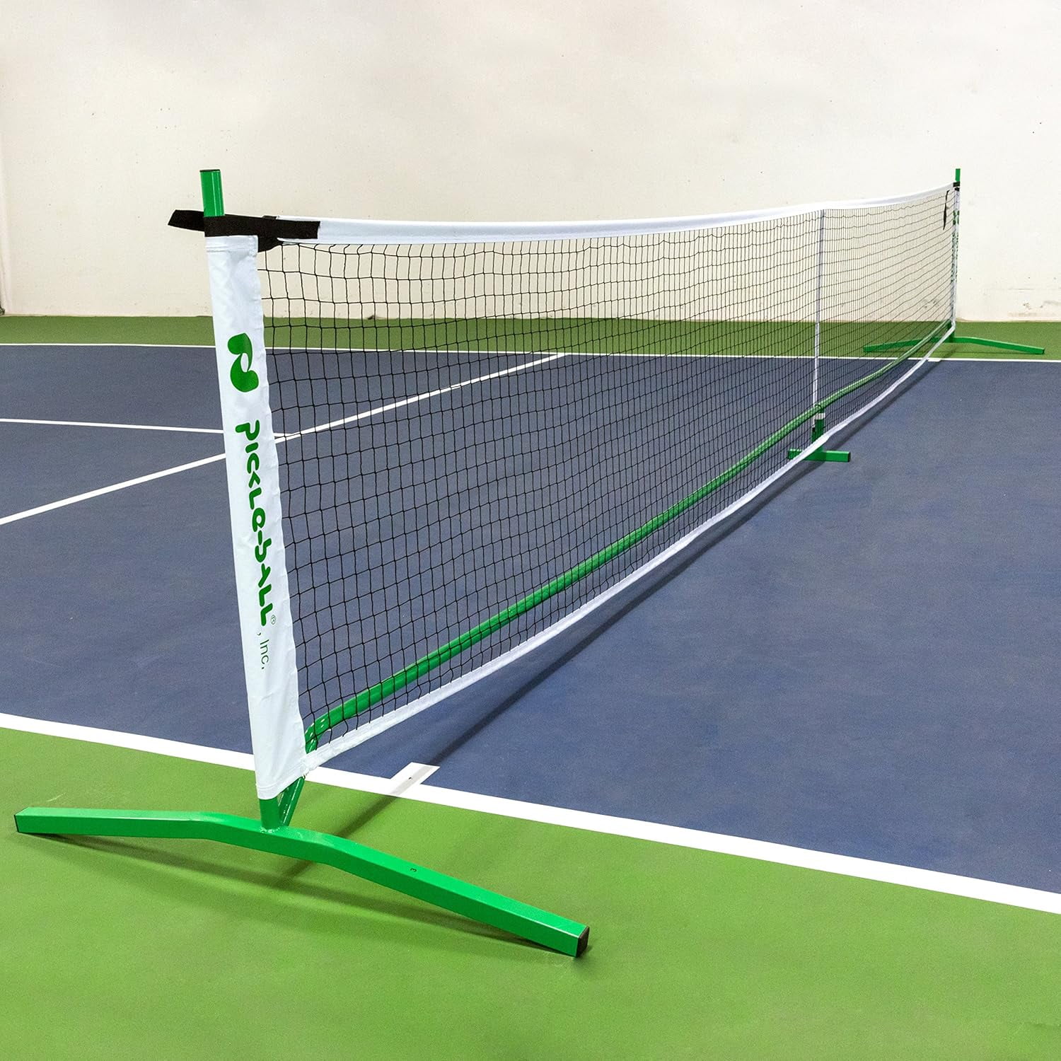 Pickle-Ball 3.0 Tournament Net System, Portable Steel Frame for Indoor and Outdoor Play (Green, 22 ft) kyv5h