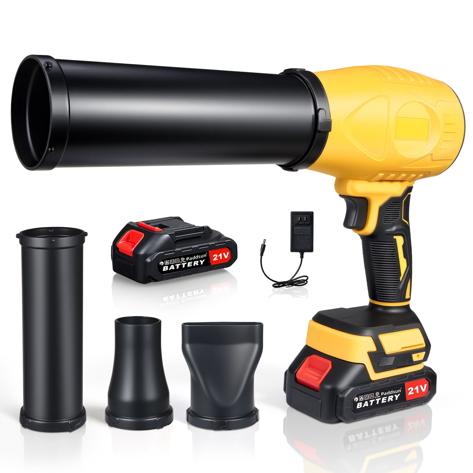 Paddsun Electric Leaf Blower, 21V Cordless Handheld Power Tool for Patio and Lawn Care (2.16 lb) 0kz24